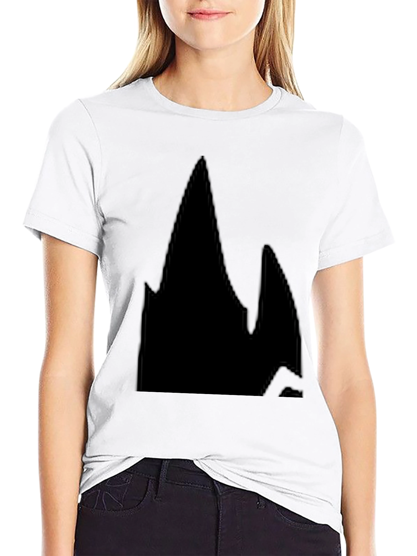 Mens Solid Black Casual T-Shirt
