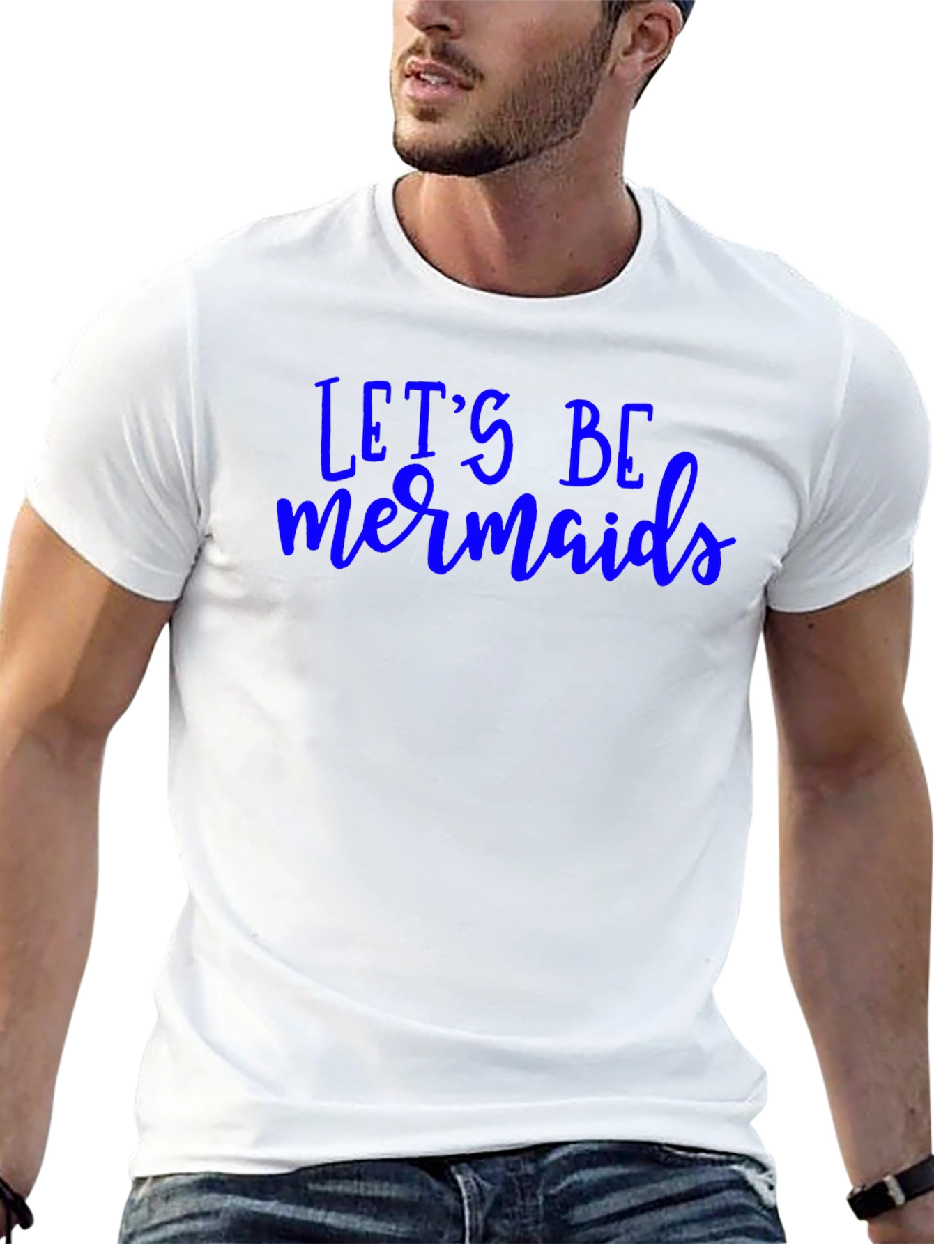 Lets Be Mermaids Graphic Tee - Trendy Black T-Shirt