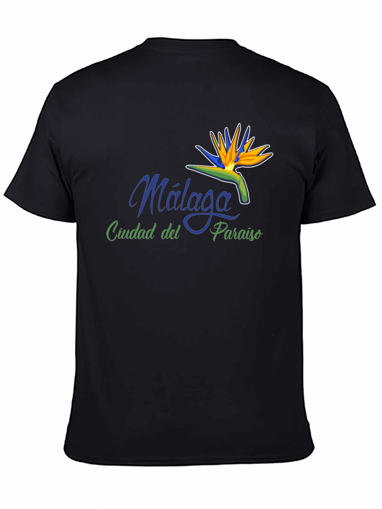Málaga Paradise City Black T-Shirt