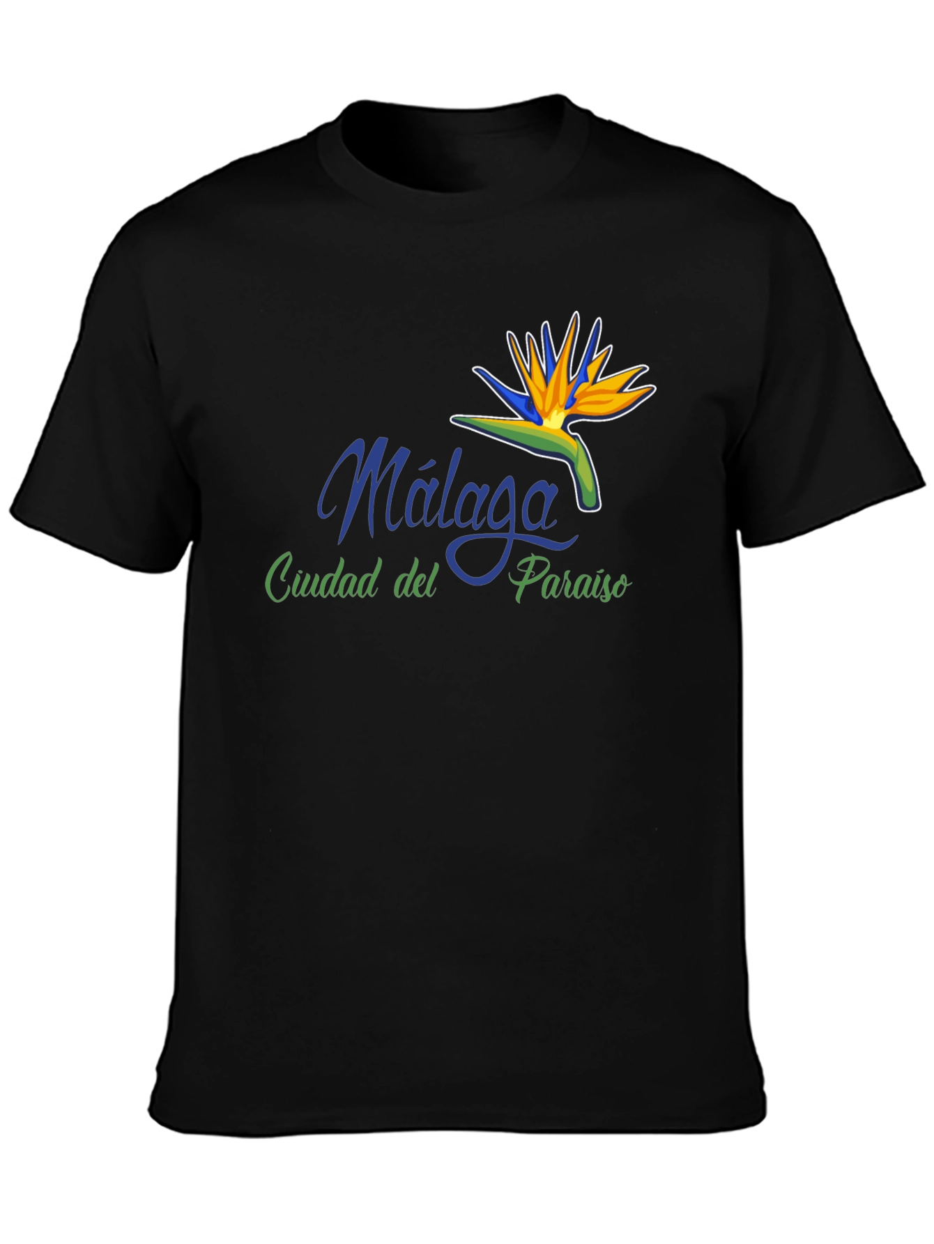 Málaga Paradise City Black T-Shirt