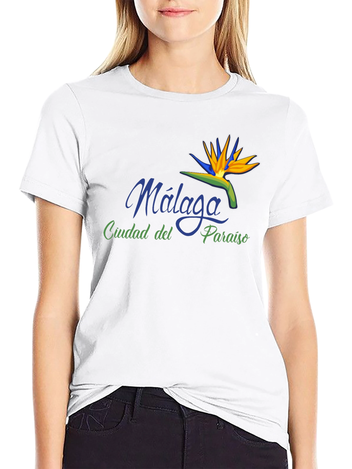 Málaga Paradise City Black T-Shirt