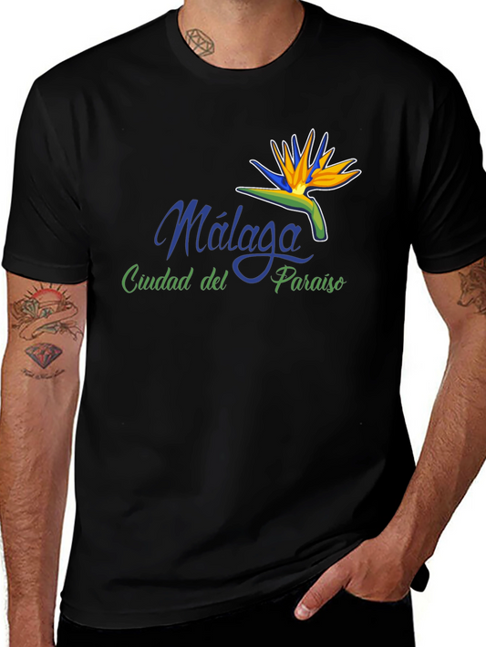 Málaga Paradise City Black T-Shirt