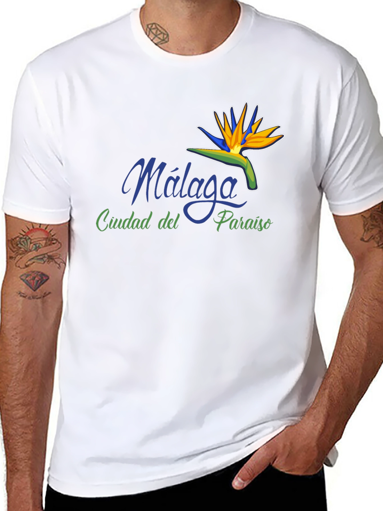 Málaga Paradise City Black T-Shirt