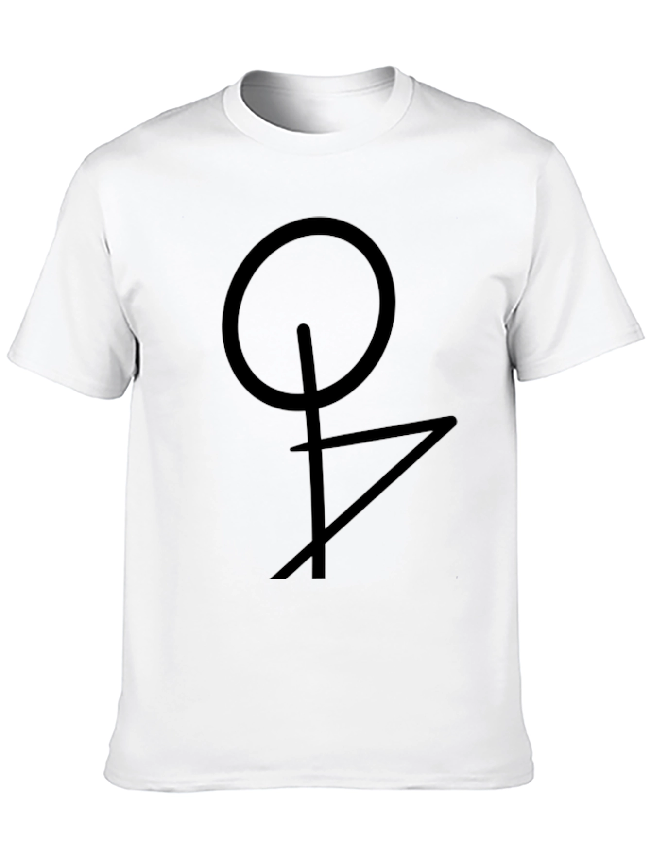 Geometric Symbol Black T-Shirt - Modern Design