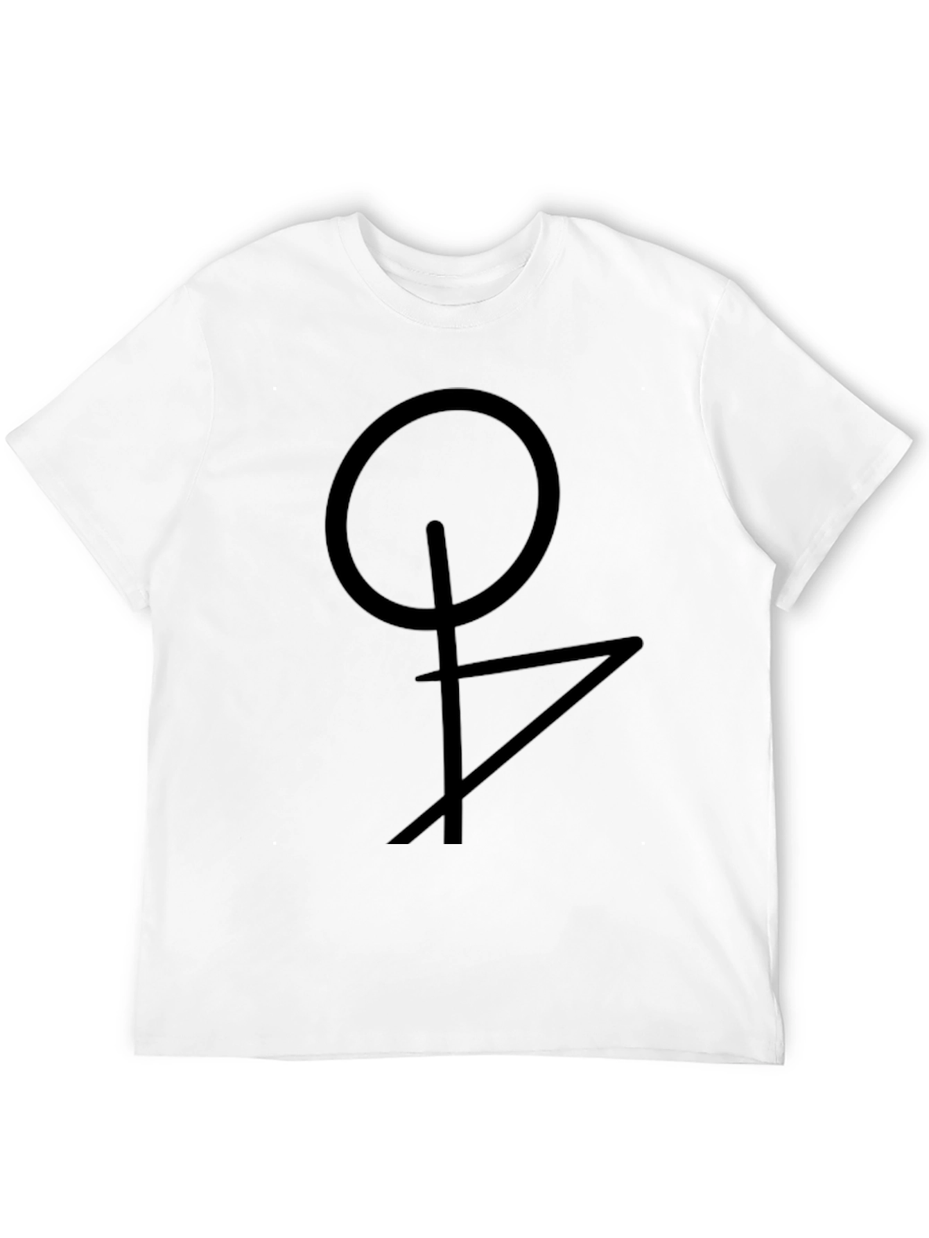 Geometric Symbol Black T-Shirt - Modern Design
