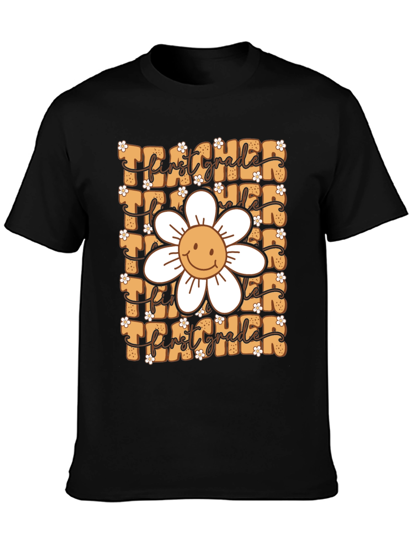 First Grade Teacher Daisy Graphic T-Shirt