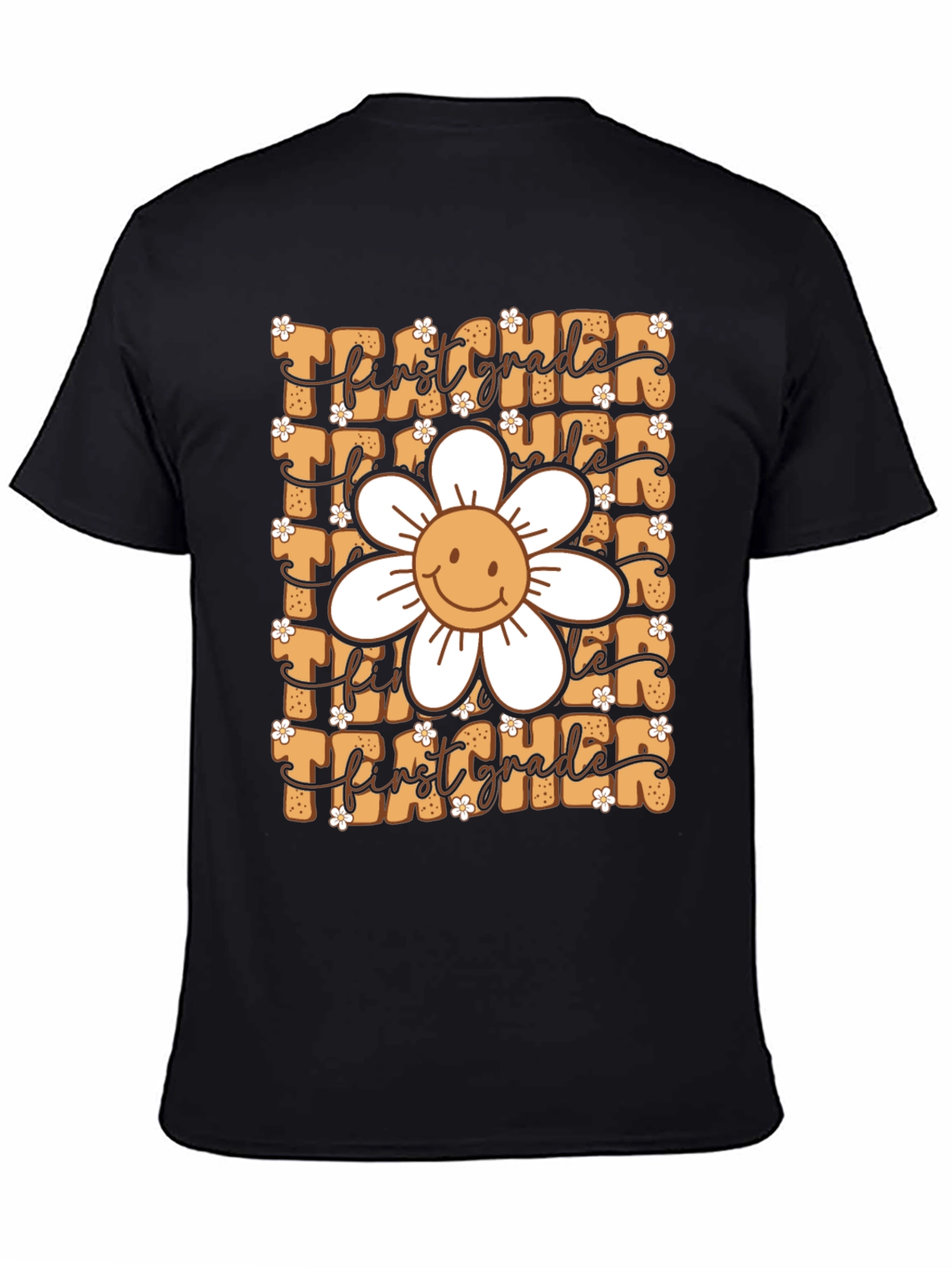 First Grade Teacher Daisy Graphic T-Shirt