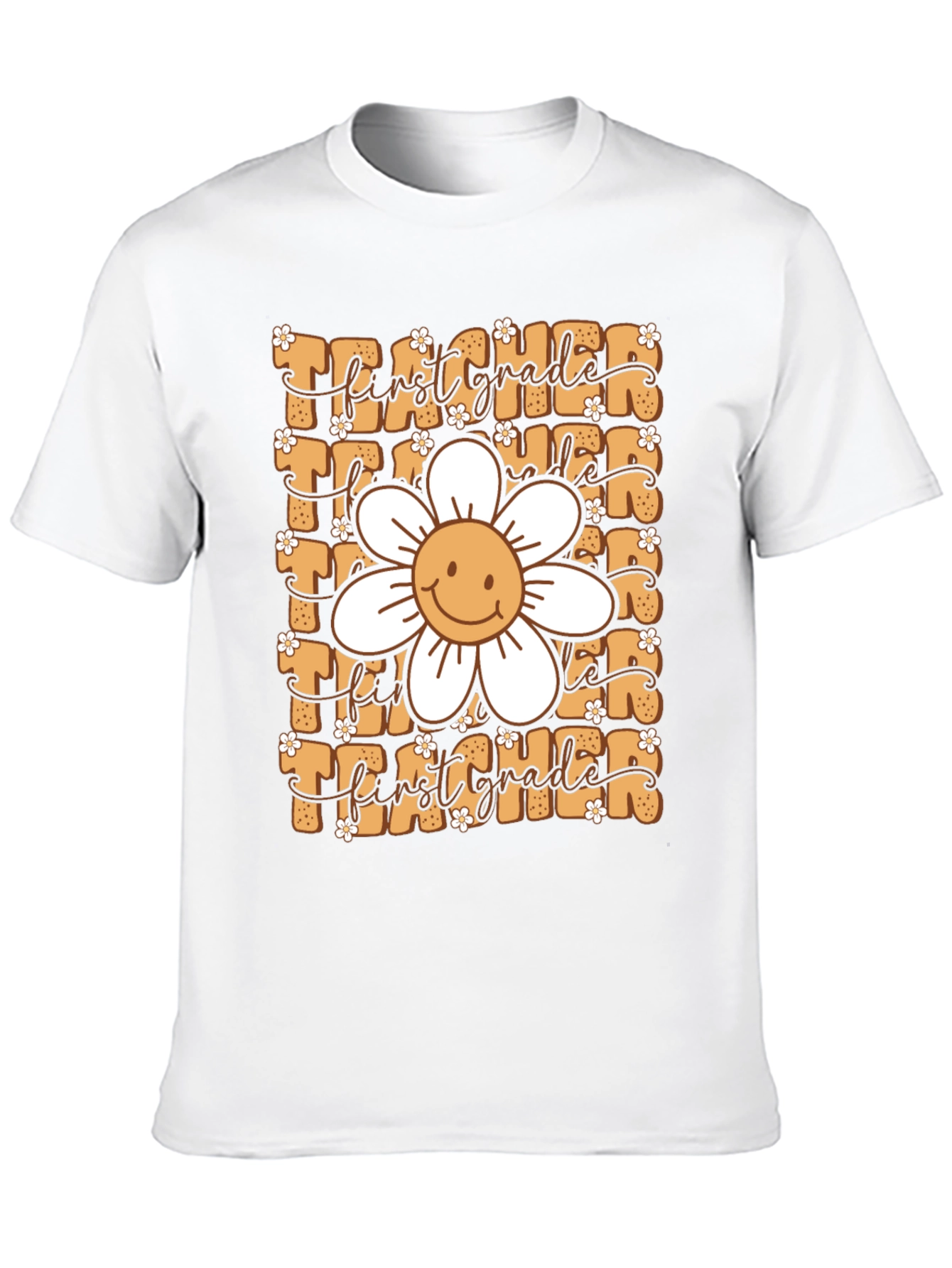 First Grade Teacher Daisy Graphic T-Shirt