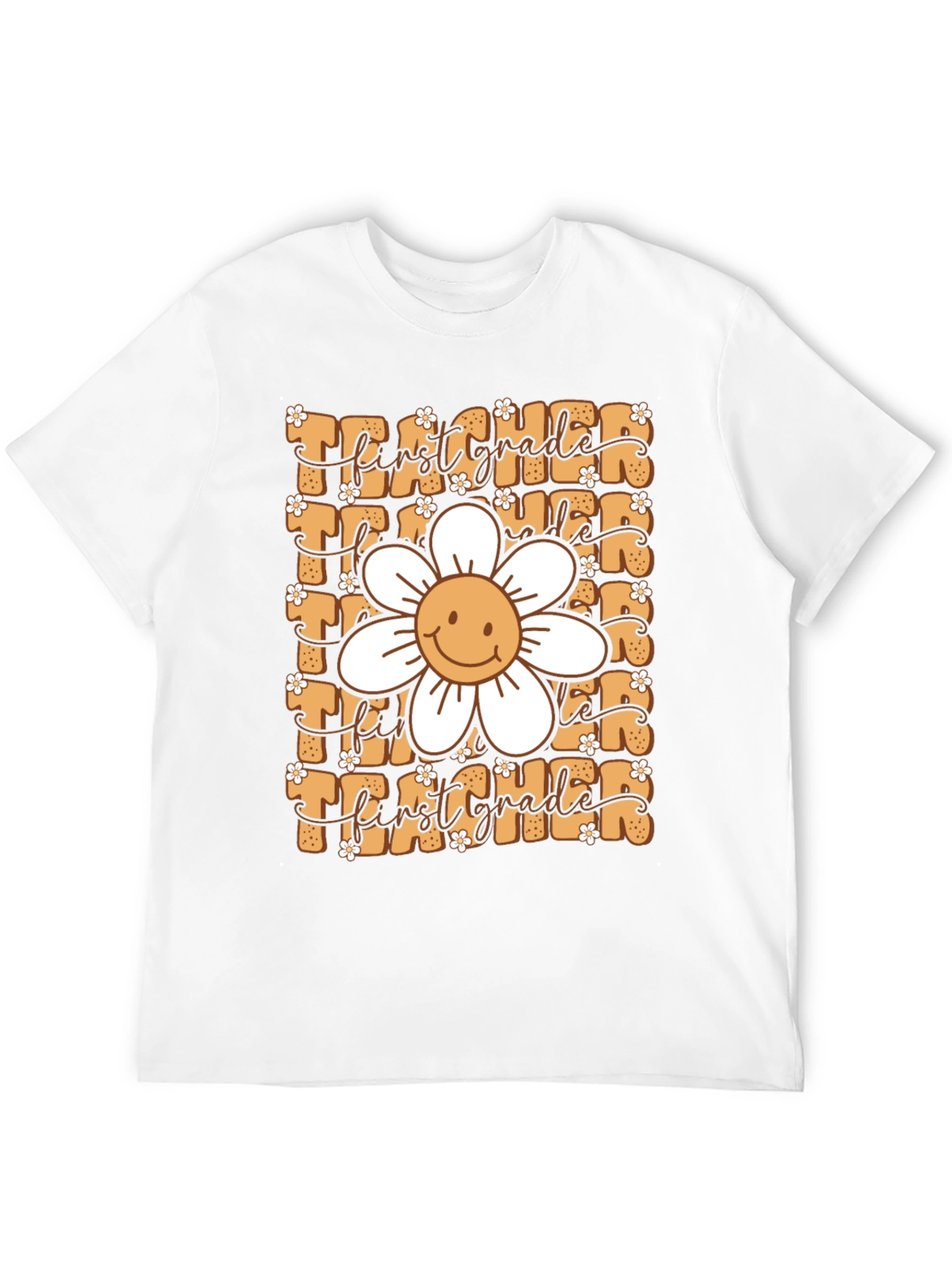 First Grade Teacher Daisy Graphic T-Shirt