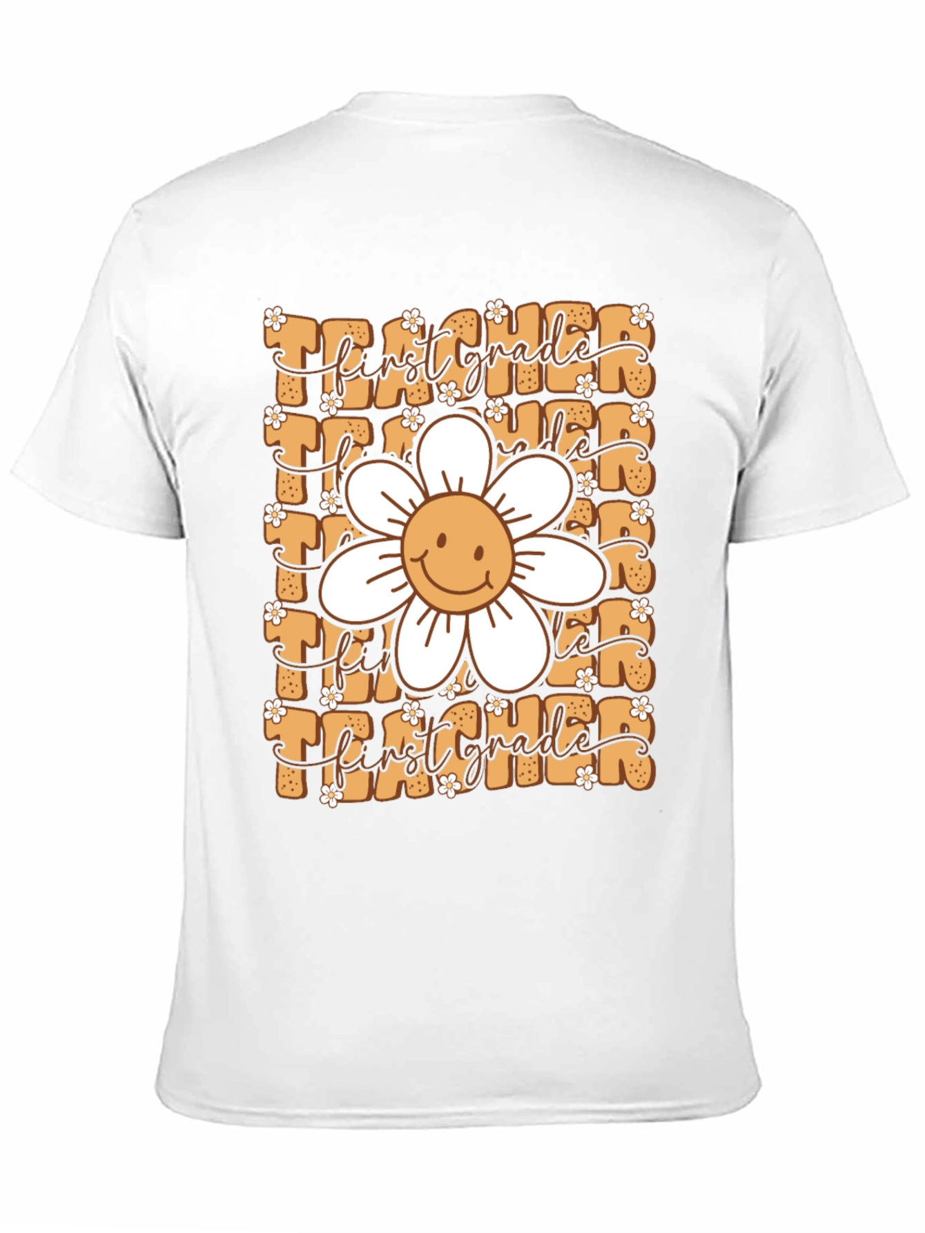 First Grade Teacher Daisy Graphic T-Shirt