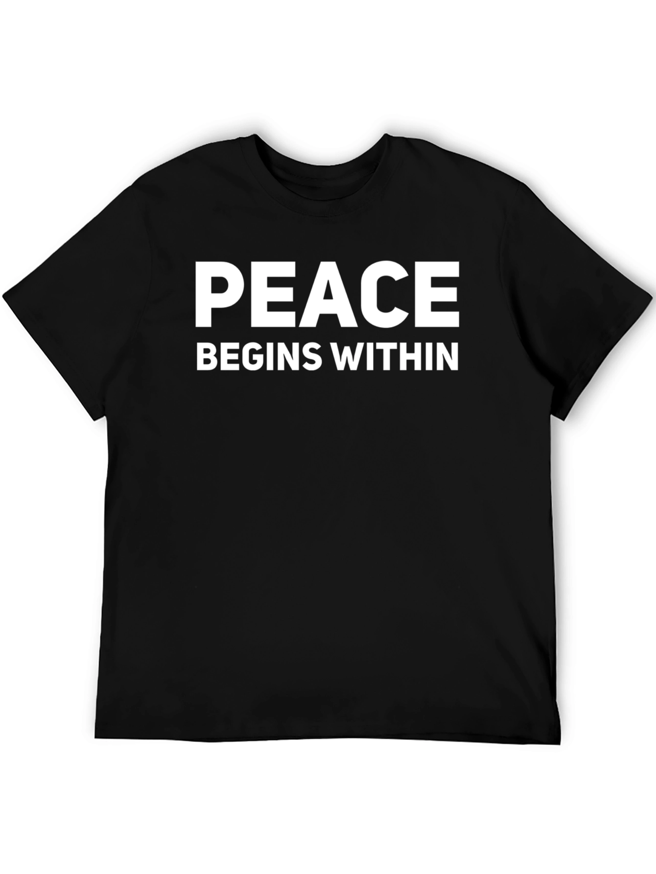 Peace Begins Within Black Graphic Tee