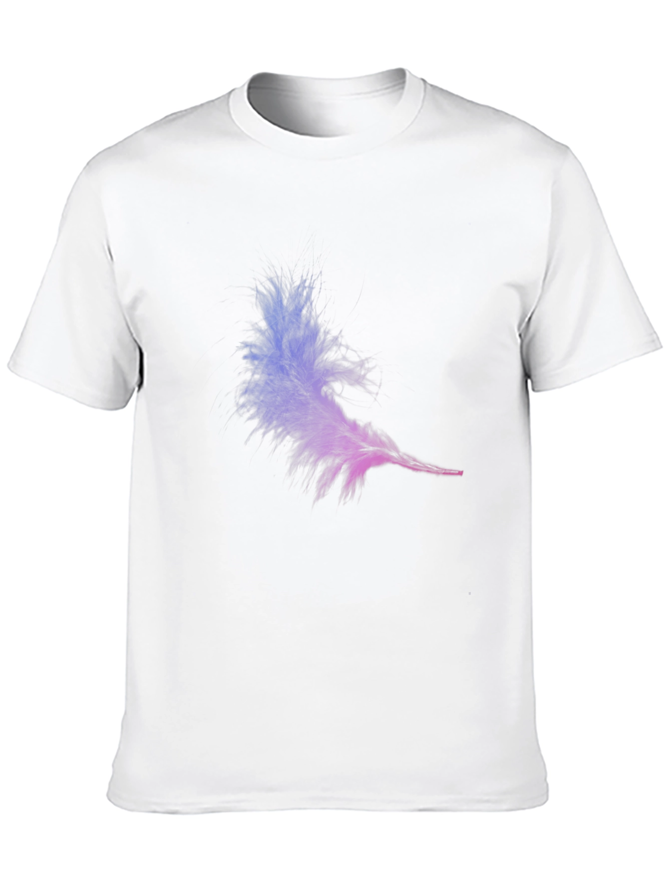 Mens Feather Graphic Black T-Shirt