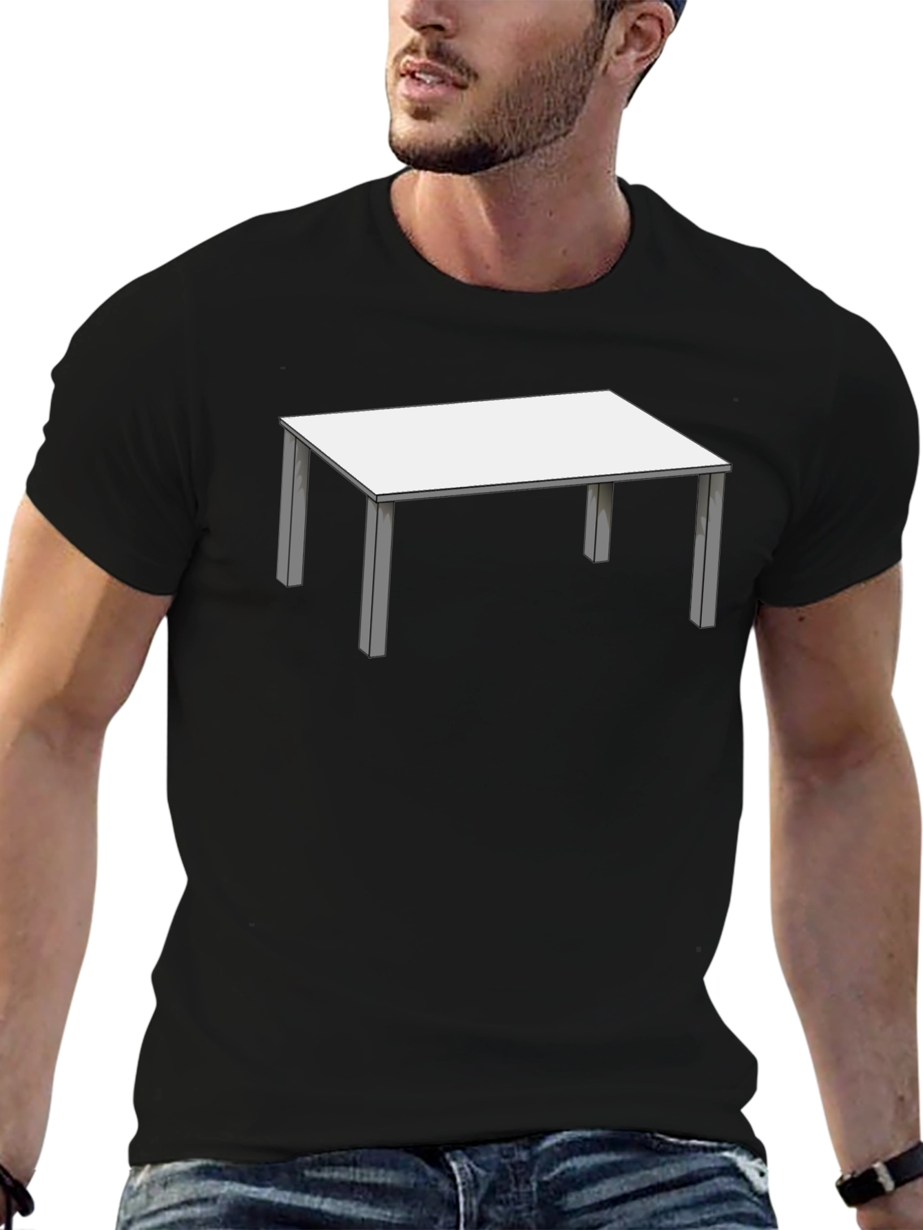 Novelty Table Graphic T-Shirt - Black