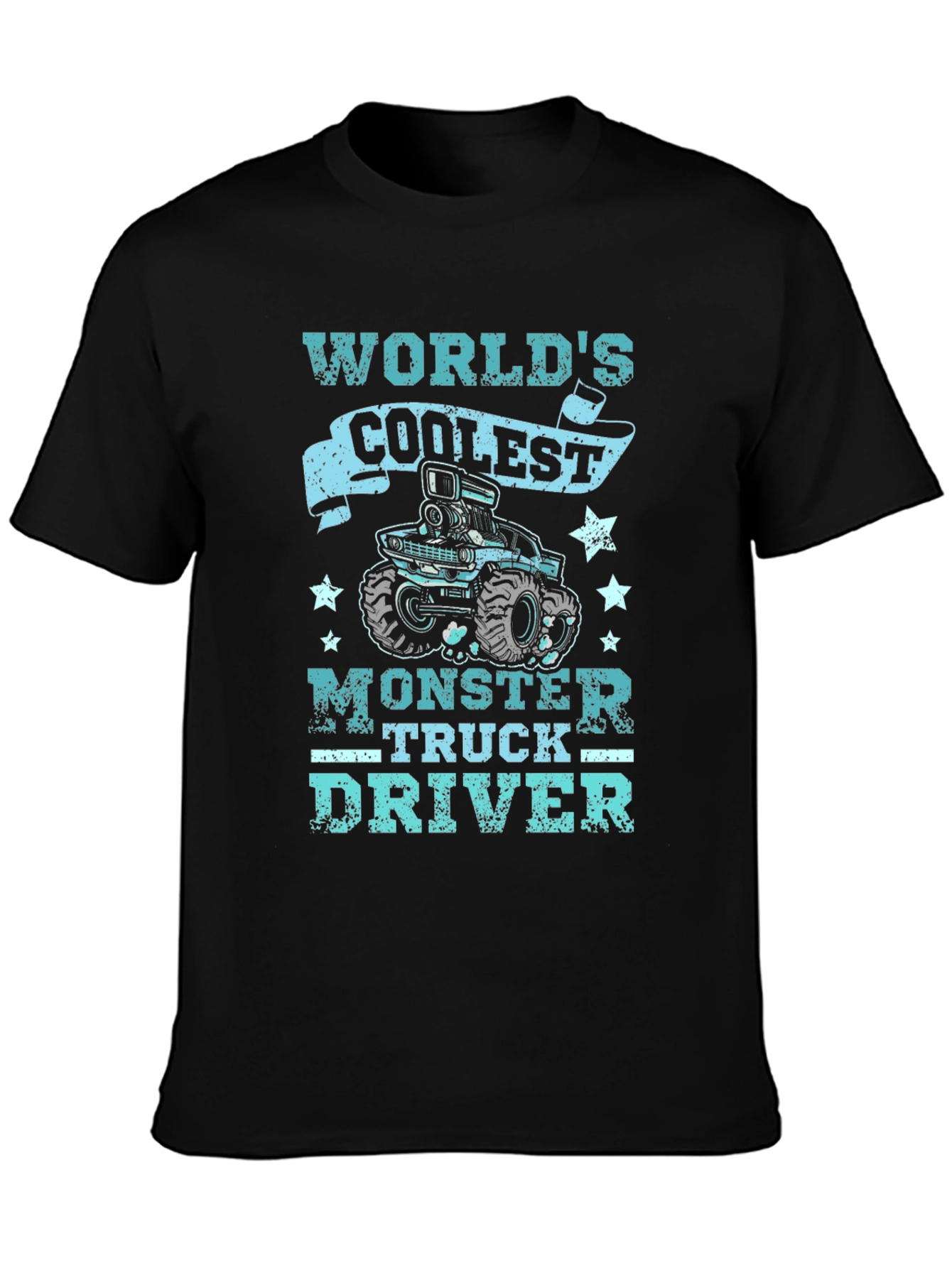 Coolest Monster Truck Driver Black T-Shirt