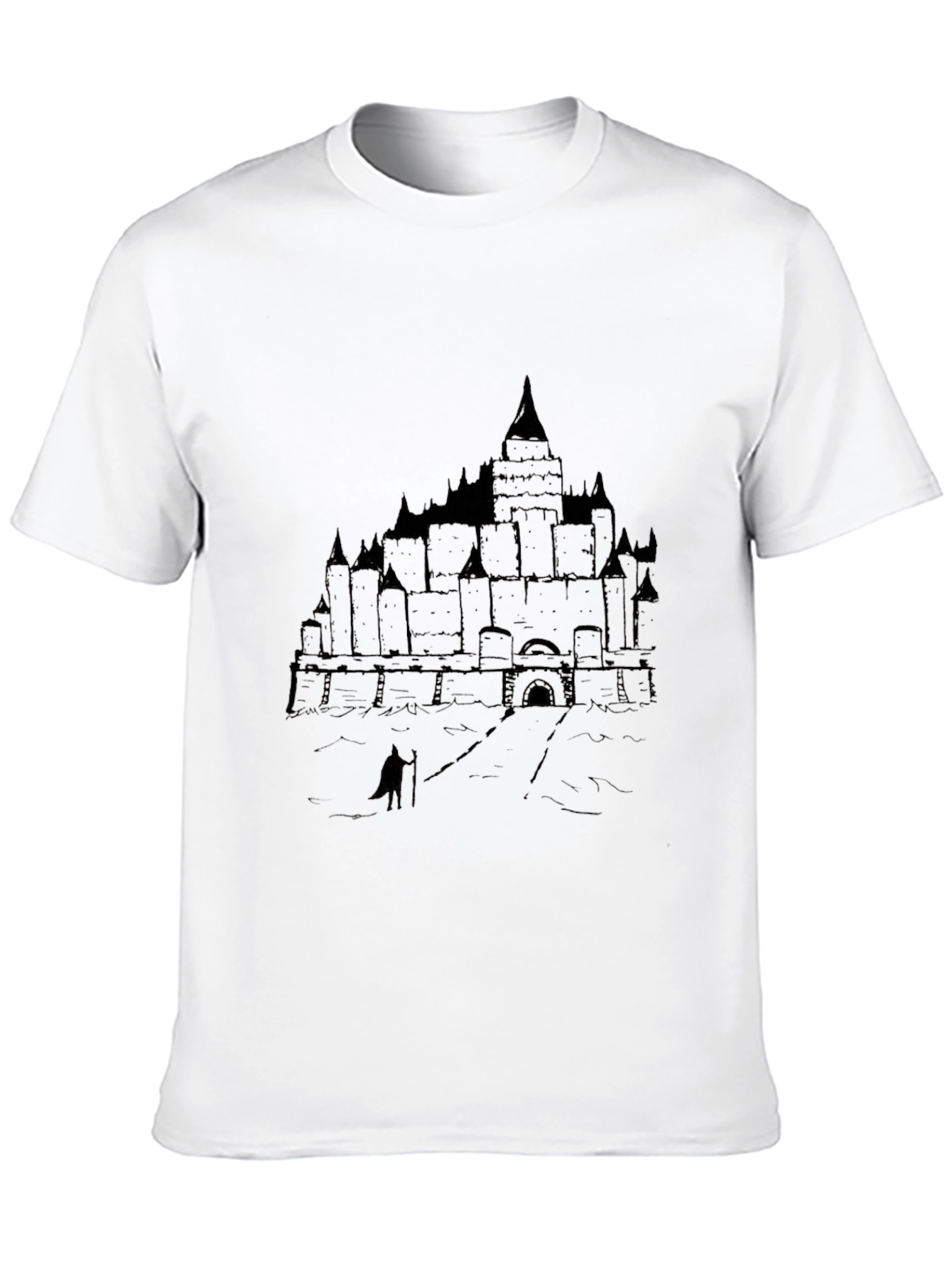 Castle Graphic T-Shirt - Dark Fantasy Style