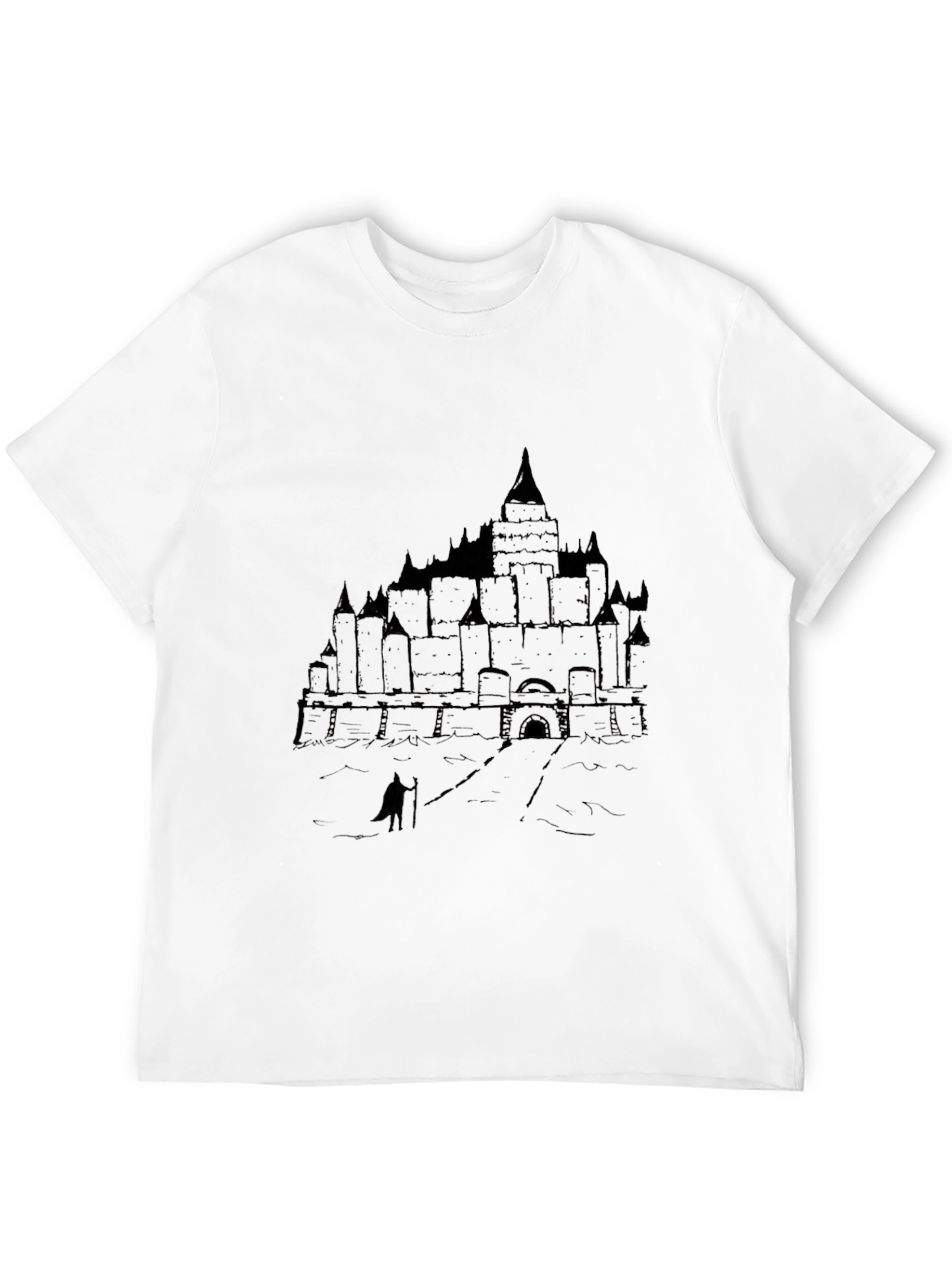 Castle Graphic T-Shirt - Dark Fantasy Style