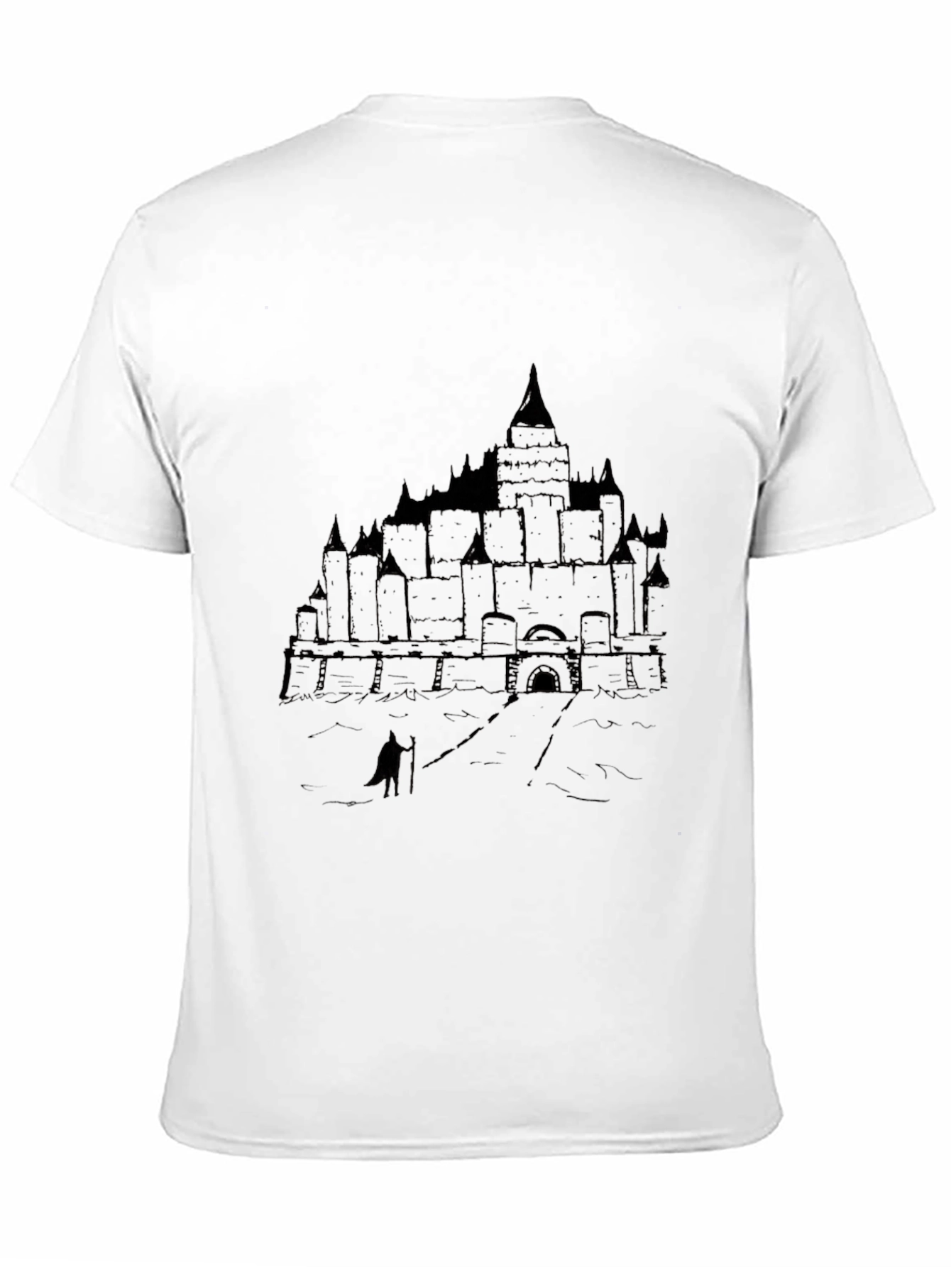 Castle Graphic T-Shirt - Dark Fantasy Style