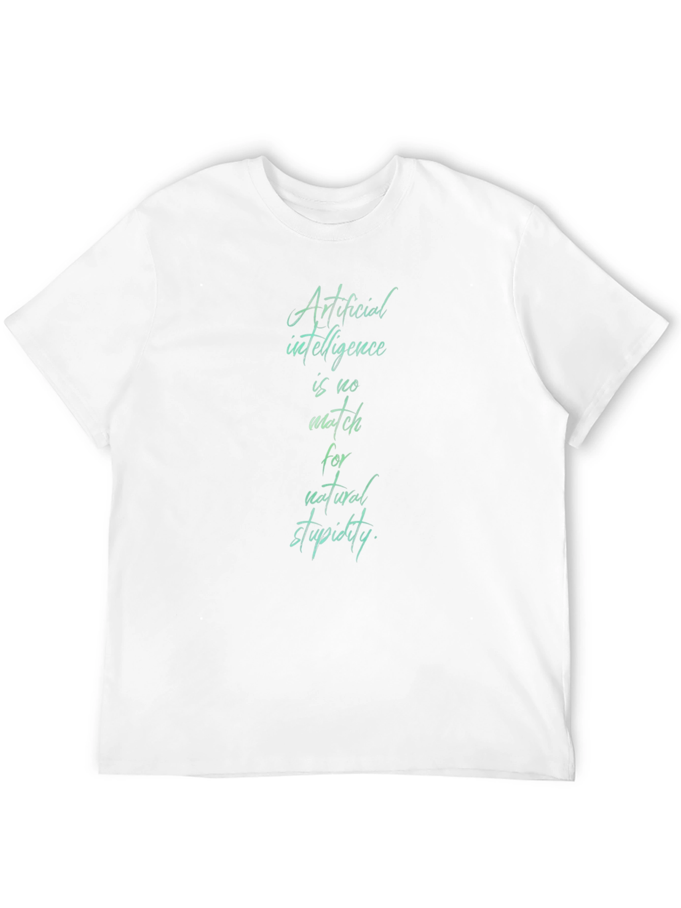 AI vs Stupidity Graphic Tee - Black Cotton T-Shirt