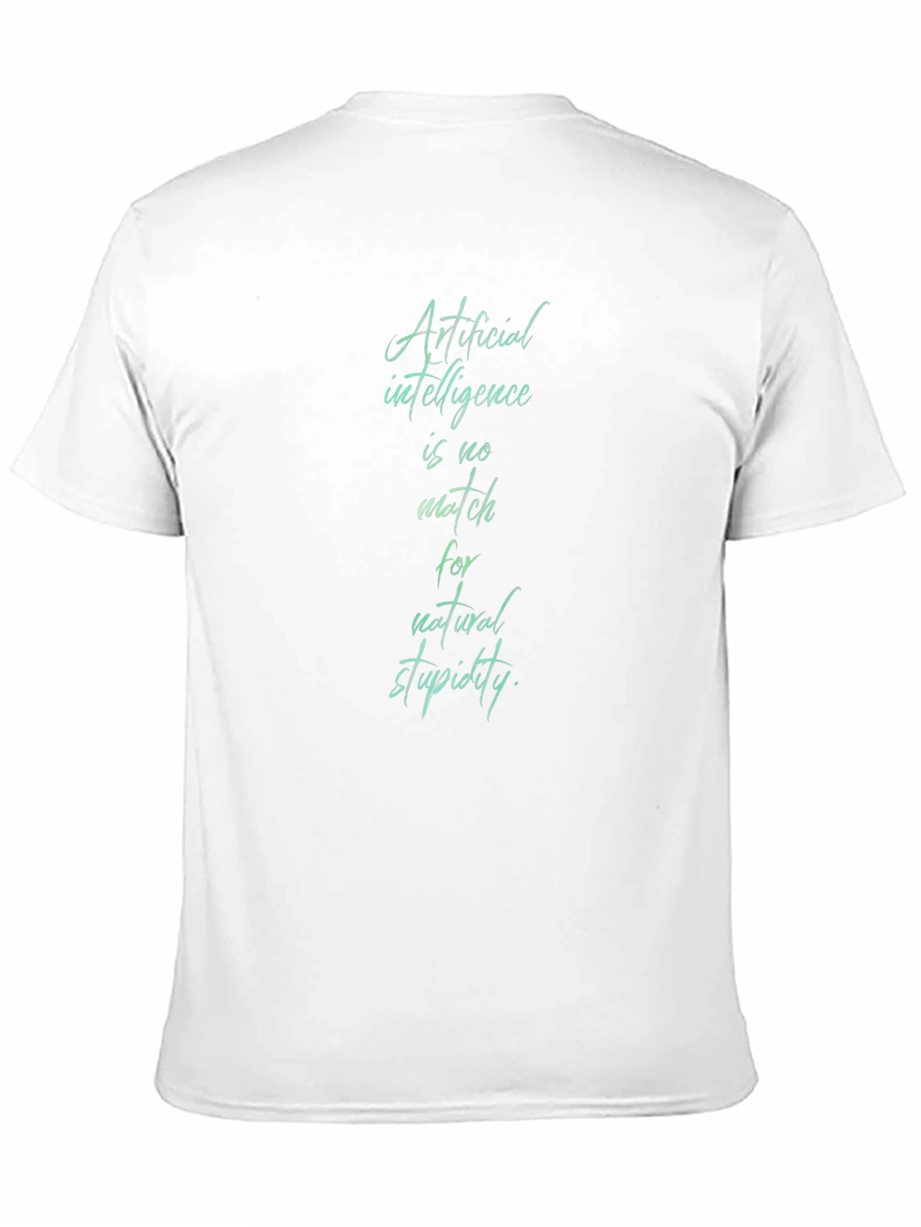 AI vs Stupidity Graphic Tee - Black Cotton T-Shirt