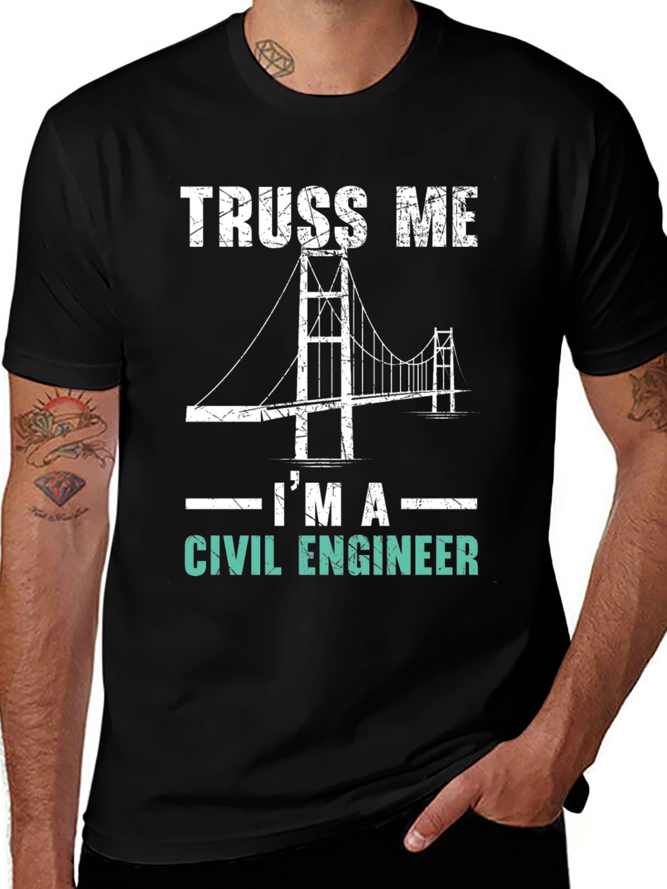 Truss Me Im A Civil Engineer Graphic Tee