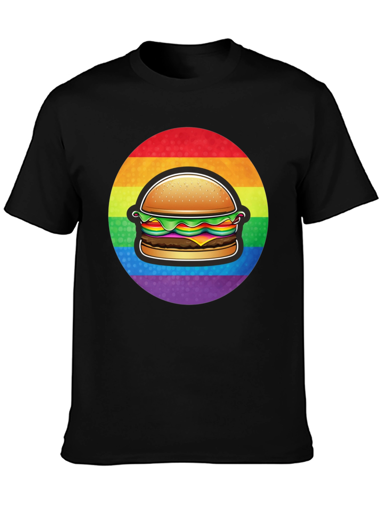 Rainbow Burger Graphic Tee - Pride Apparel
