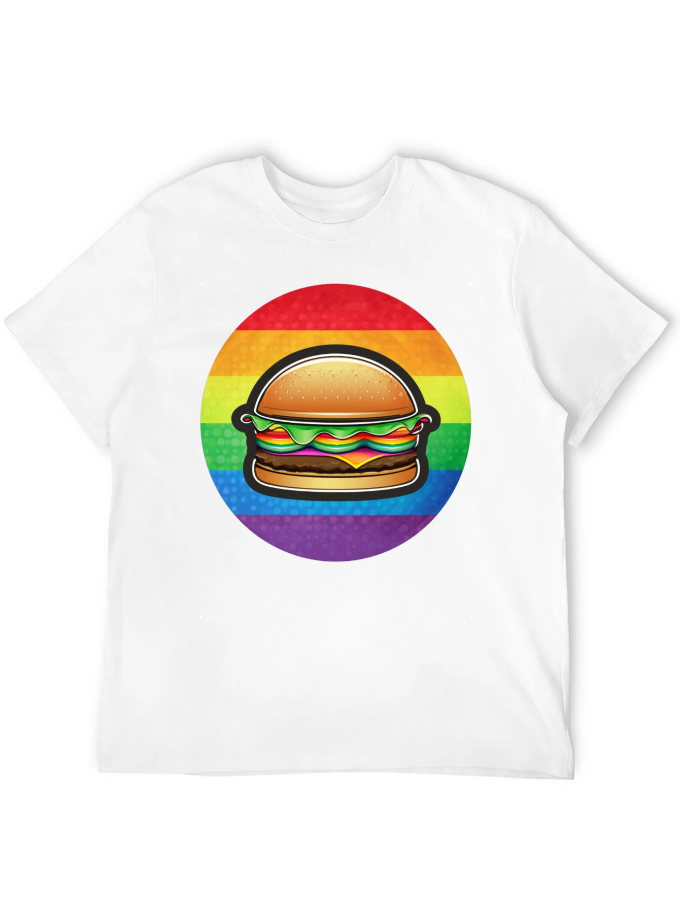 Rainbow Burger Graphic Tee - Pride Apparel