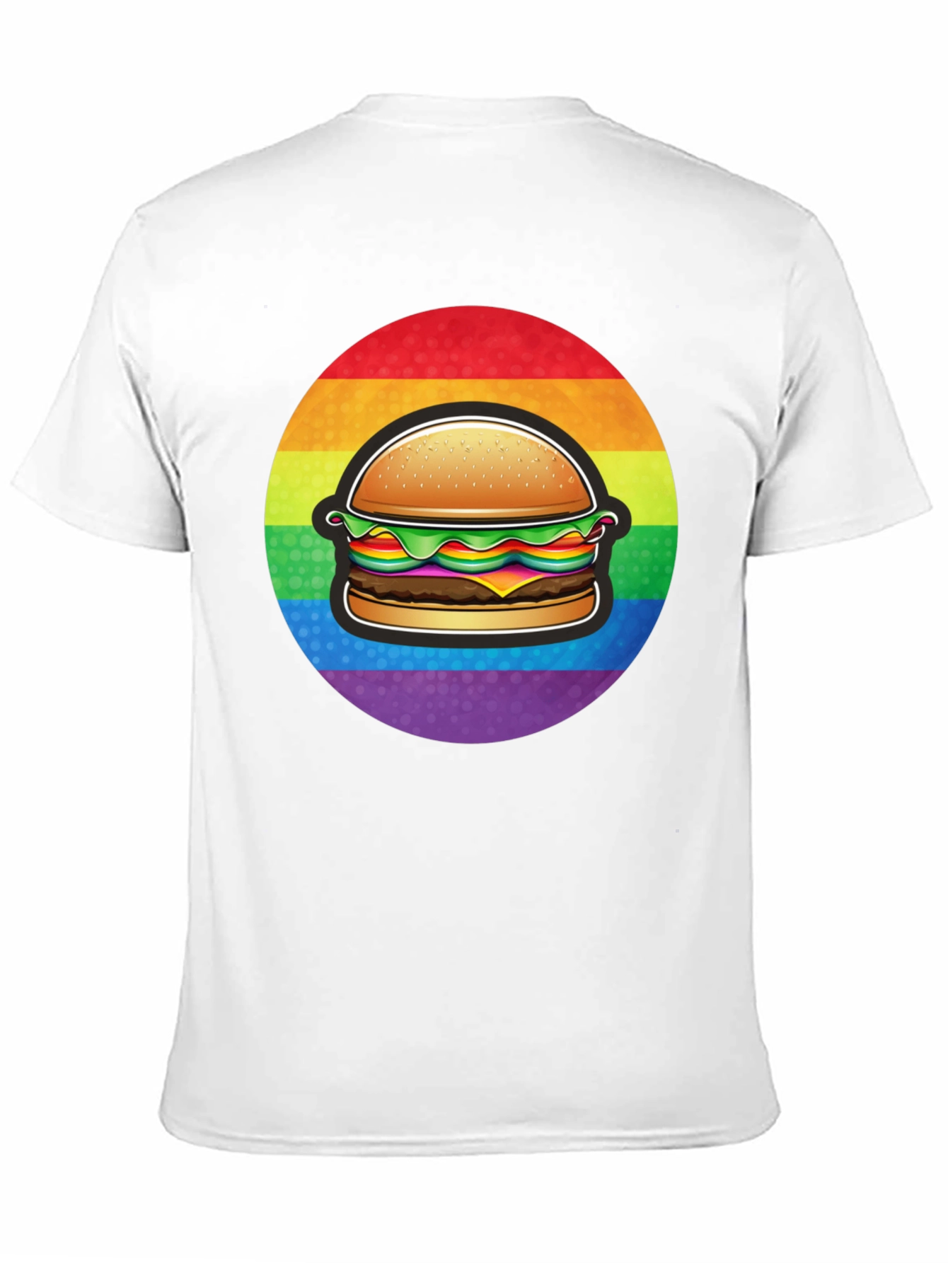 Rainbow Burger Graphic Tee - Pride Apparel