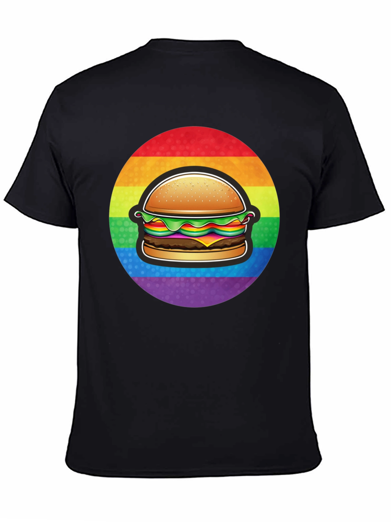 Rainbow Burger Graphic Tee - Pride Apparel