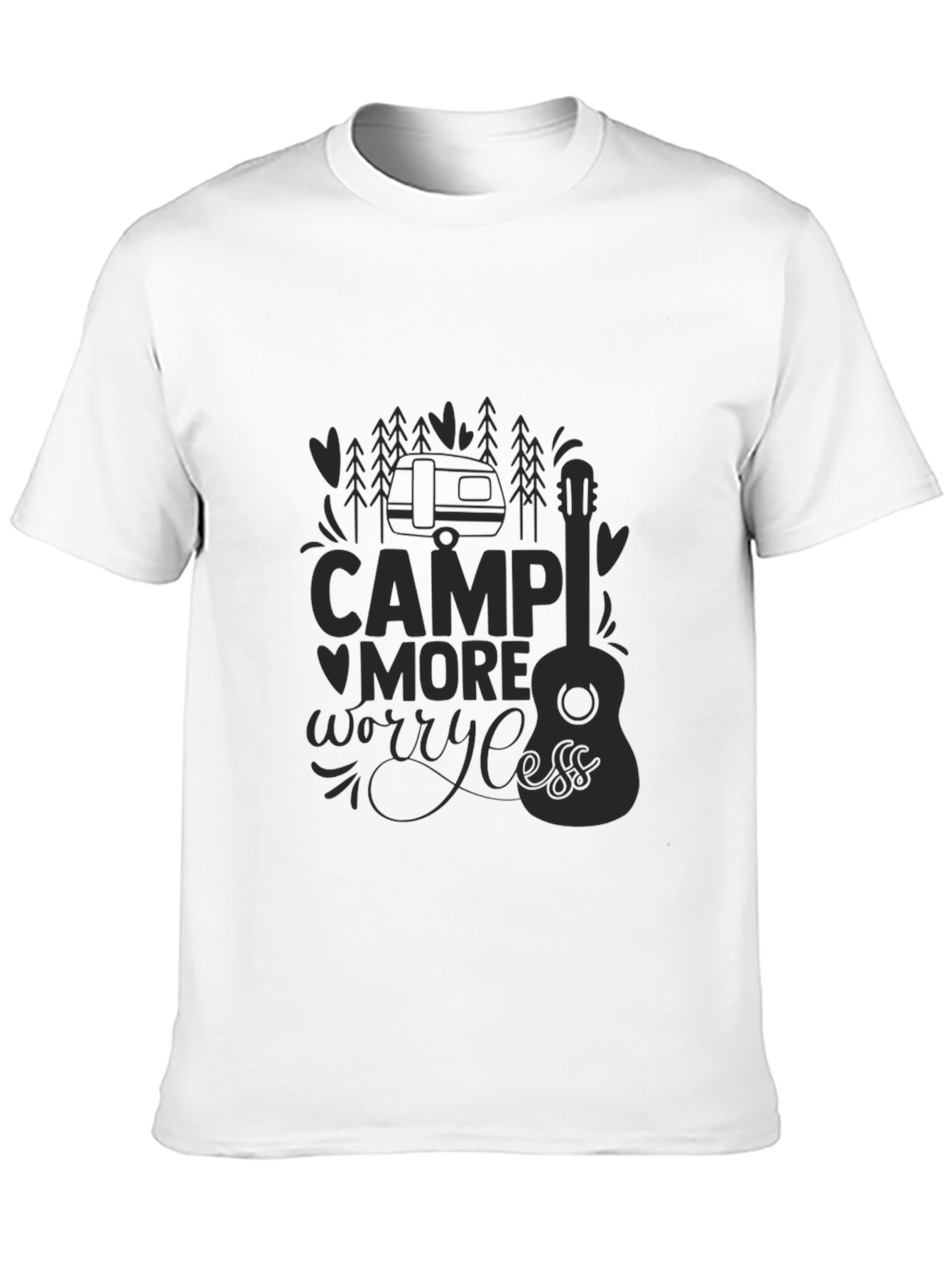 Camp More Worry Less Graphic T-Shirt