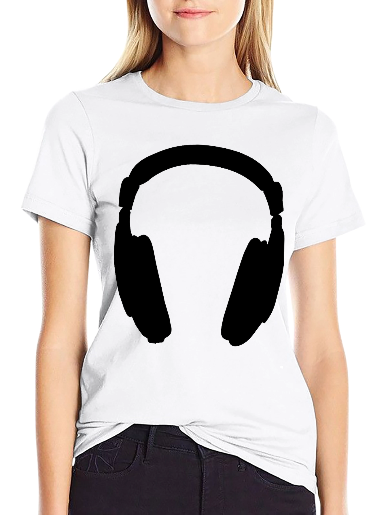 Headphone Graphic Tee - Black Unisex T-Shirt