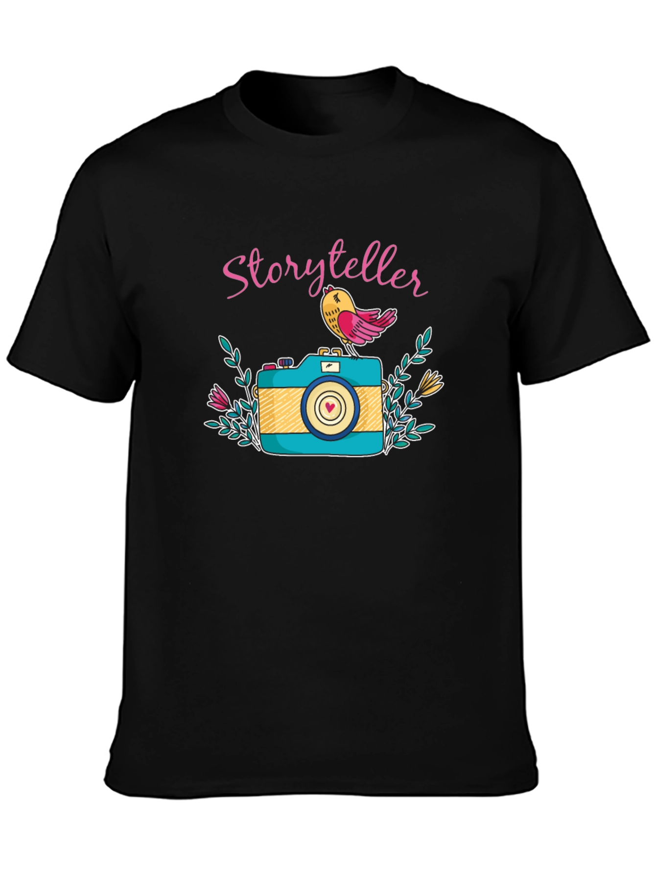 Storyteller Graphic Tee -  Camera Bird Lover Gift