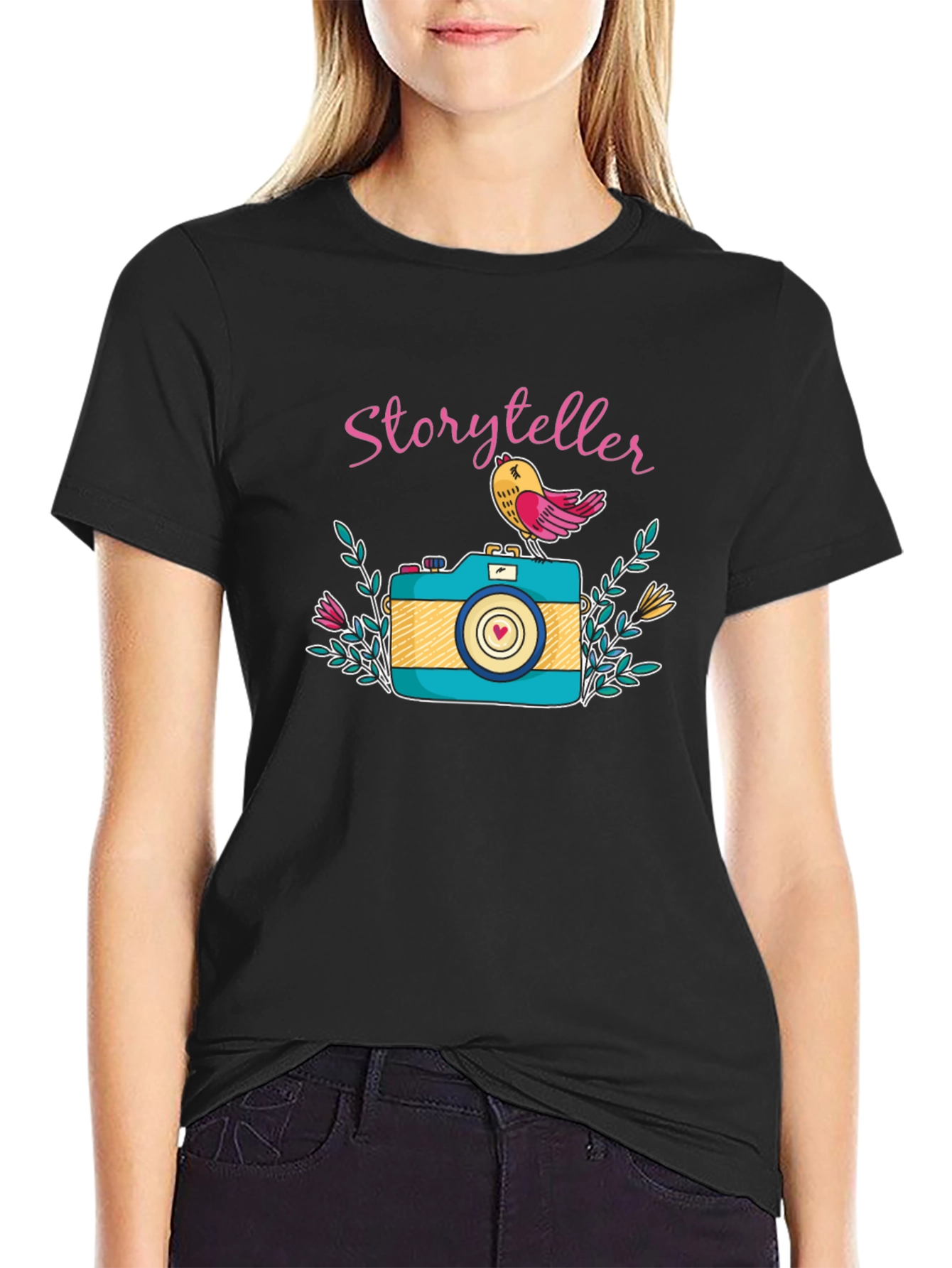 Storyteller Graphic Tee -  Camera Bird Lover Gift
