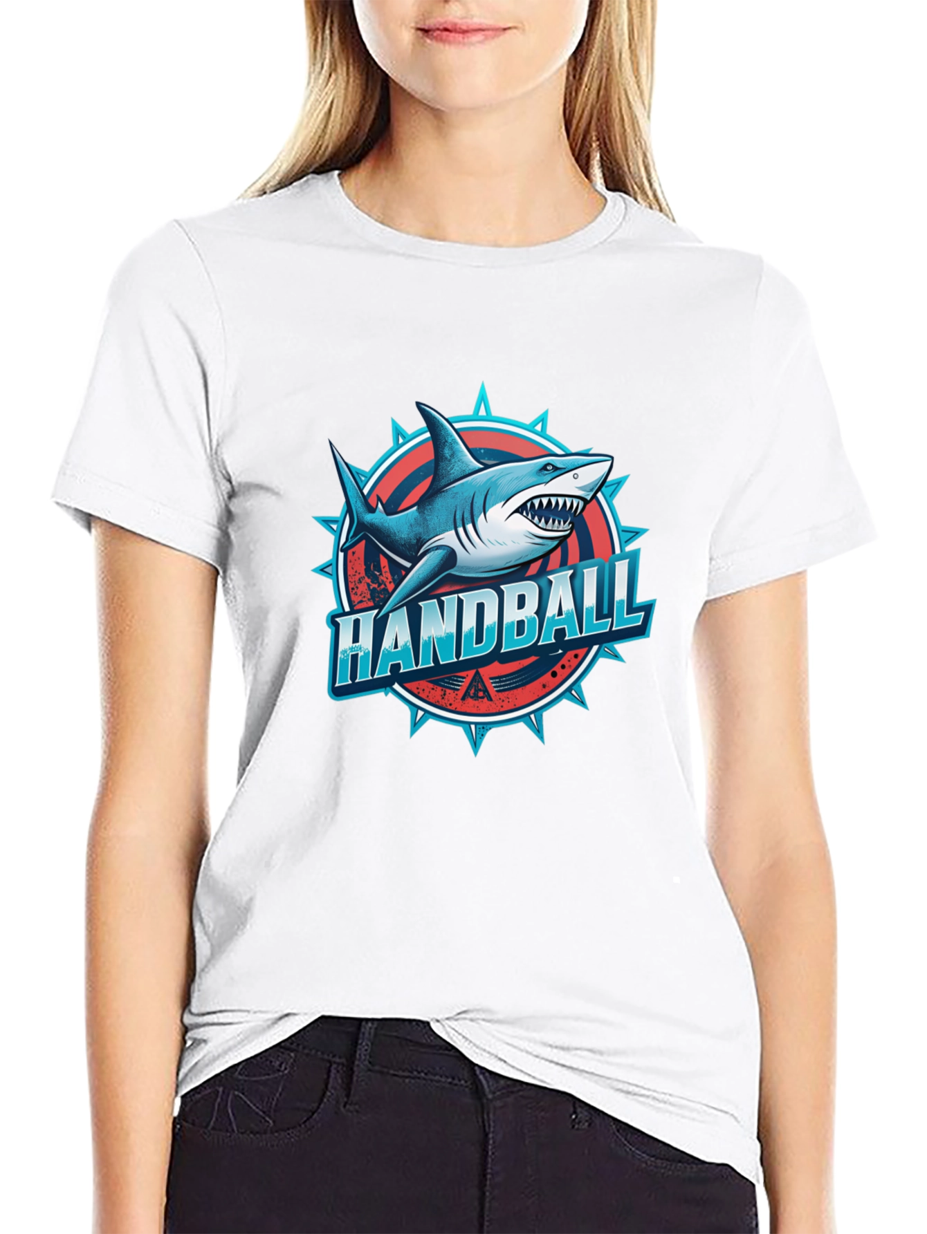 Handball Shark T-Shirt - Unique Graphic Tee