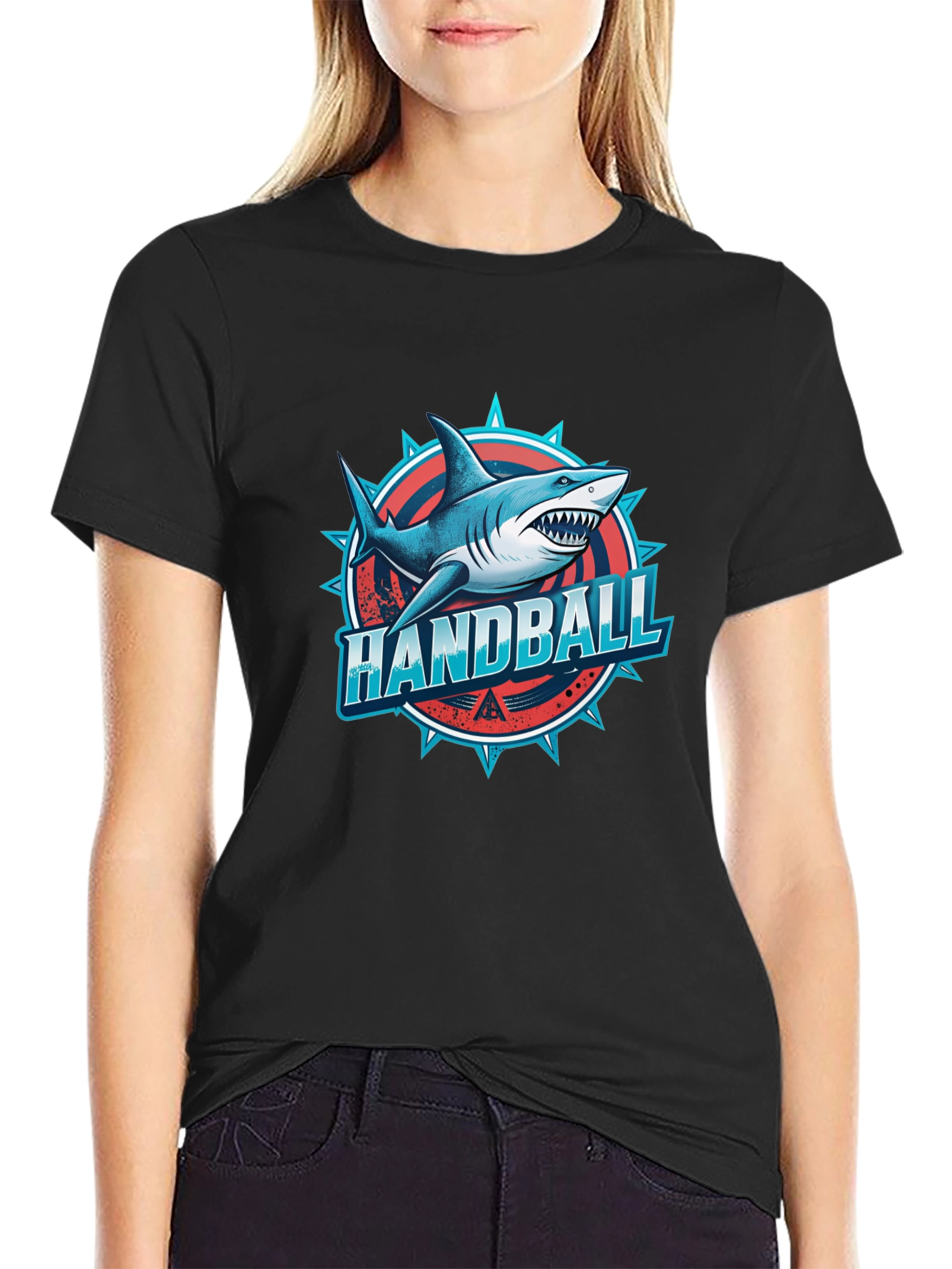Handball Shark T-Shirt - Unique Graphic Tee