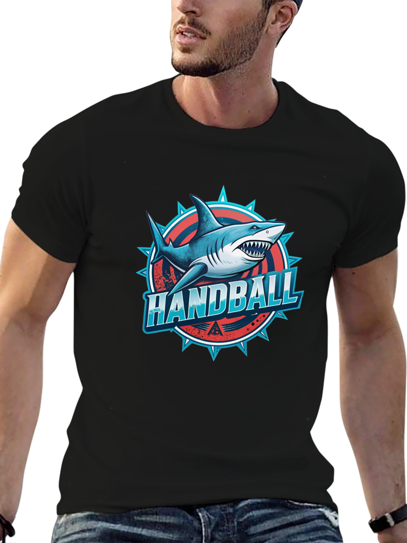 Handball Shark T-Shirt - Unique Graphic Tee