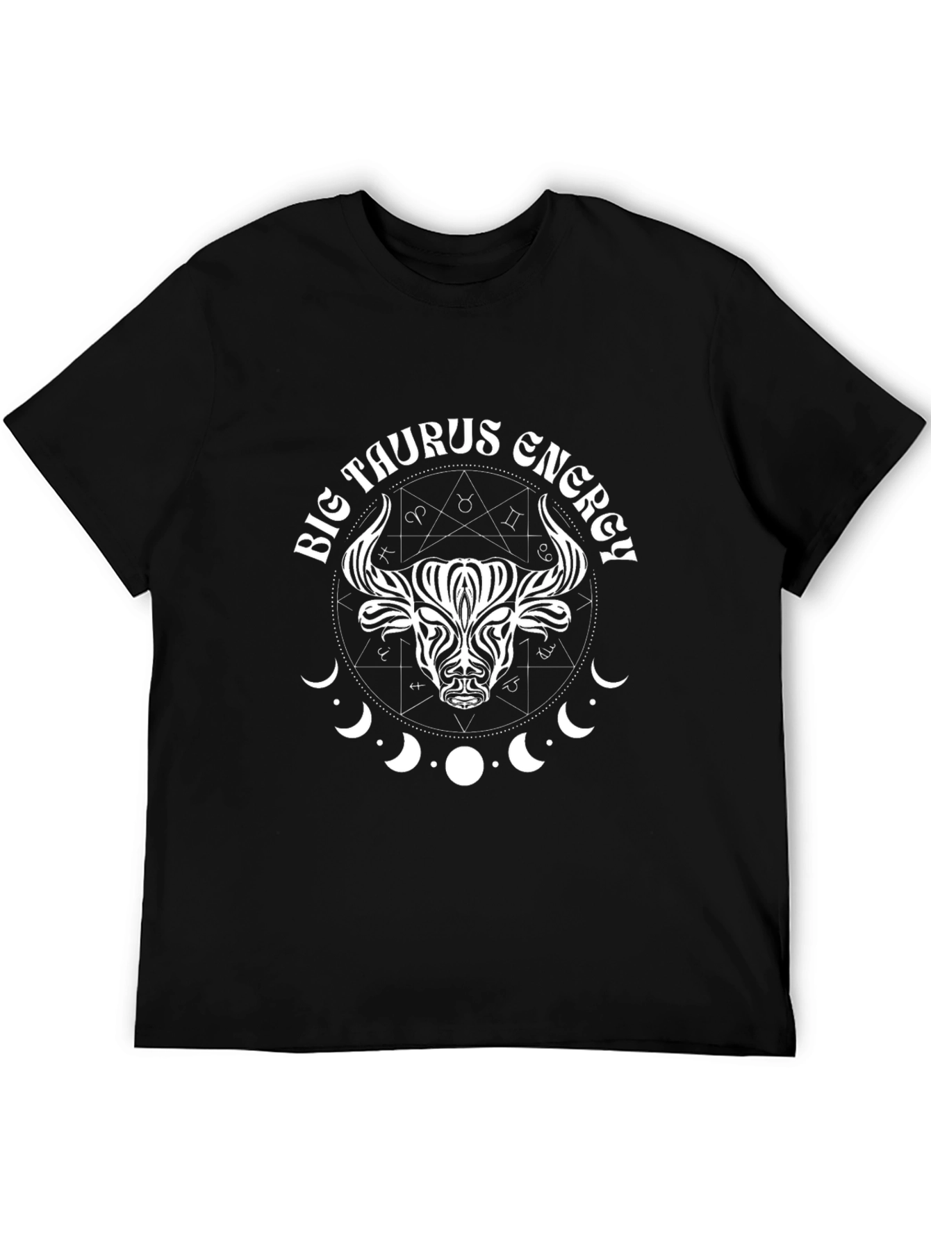 Big Taurus Energy Black Graphic Tee