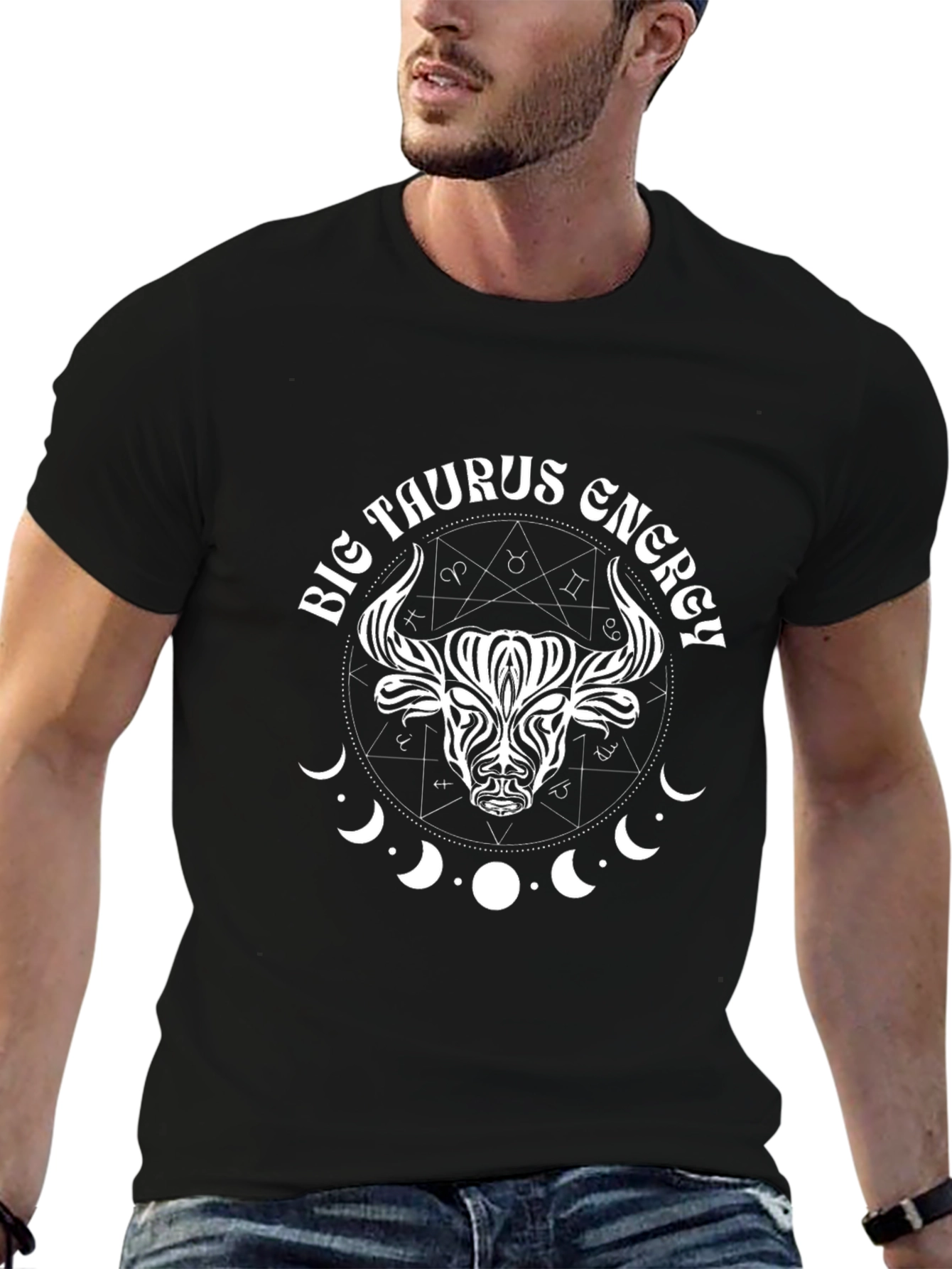 Big Taurus Energy Black Graphic Tee