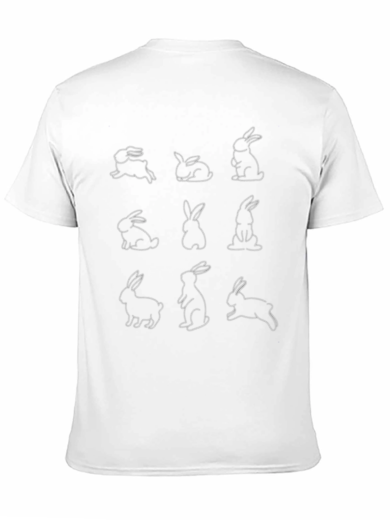 Bunny Print Black T-Shirt