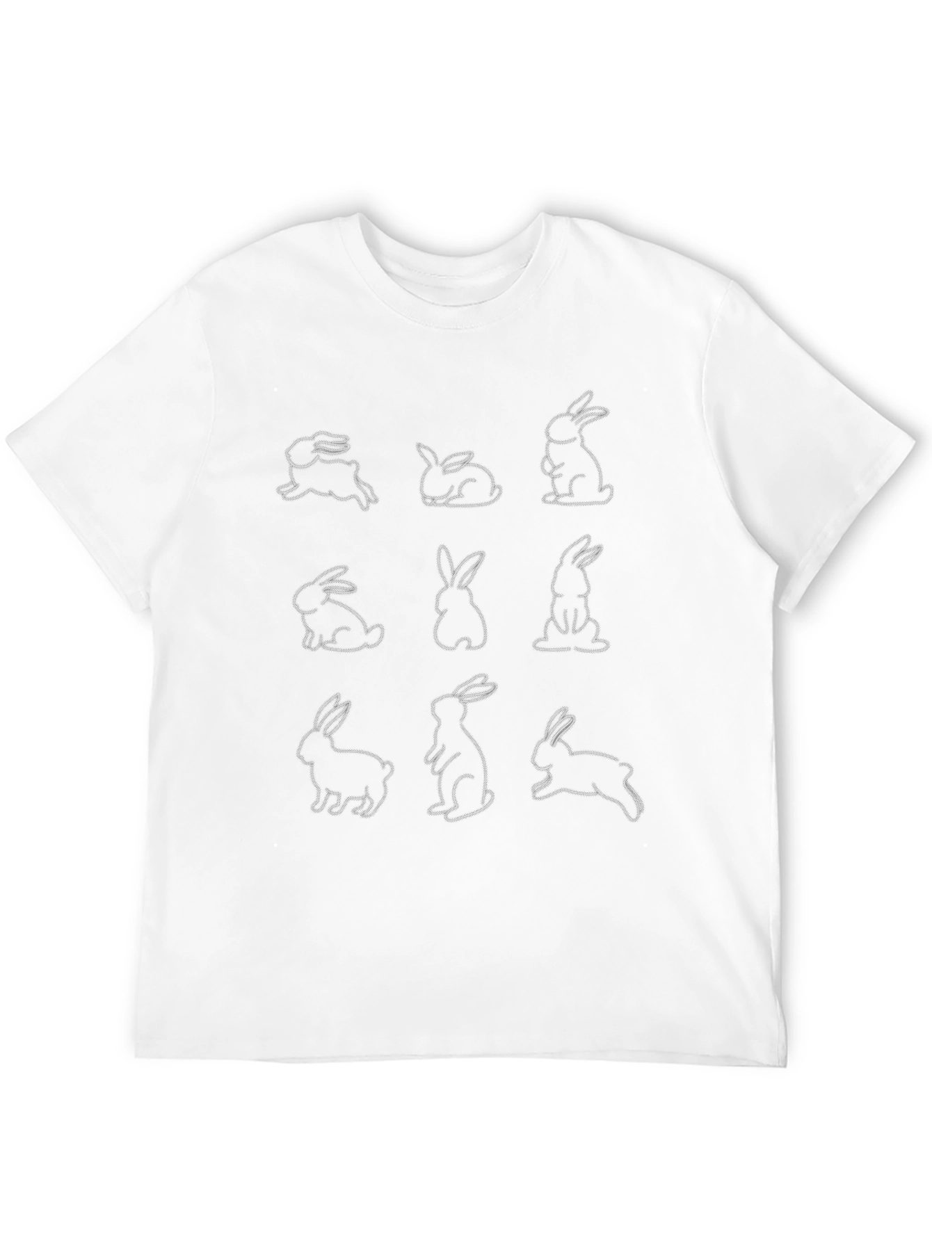 Bunny Print Black T-Shirt