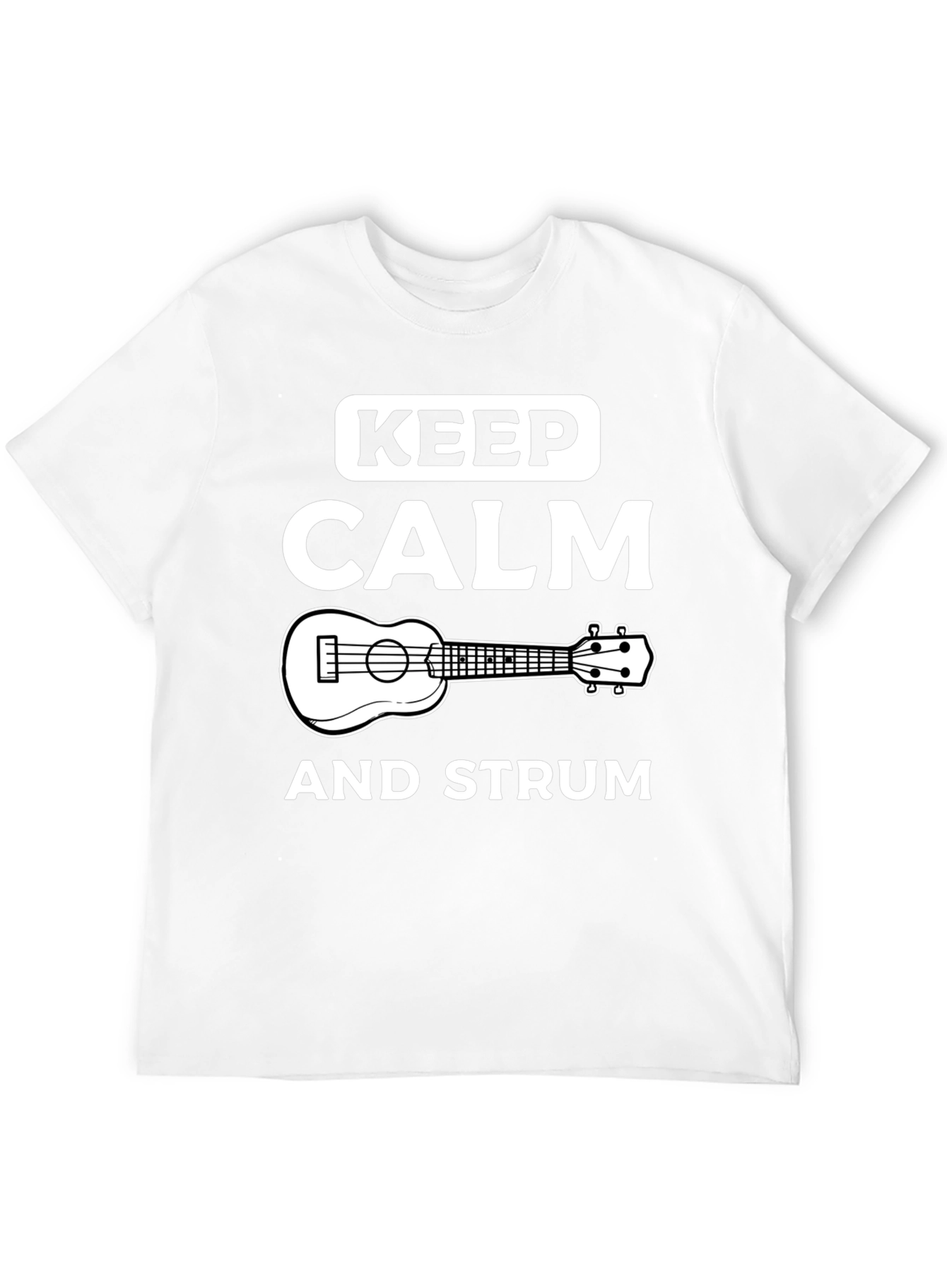 Keep Calm and Strum Ukulele Graphic Tee