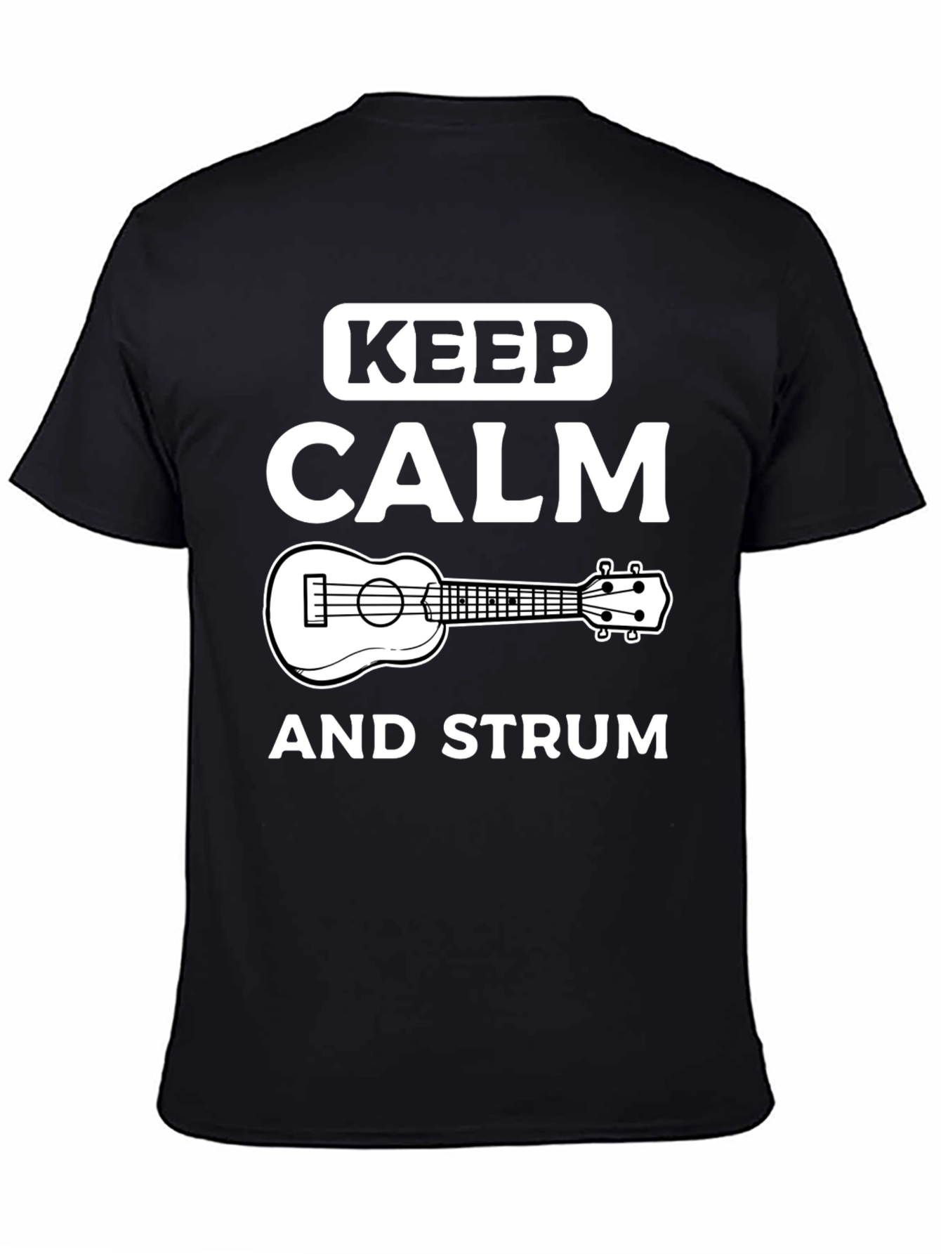 Keep Calm and Strum Ukulele Graphic Tee
