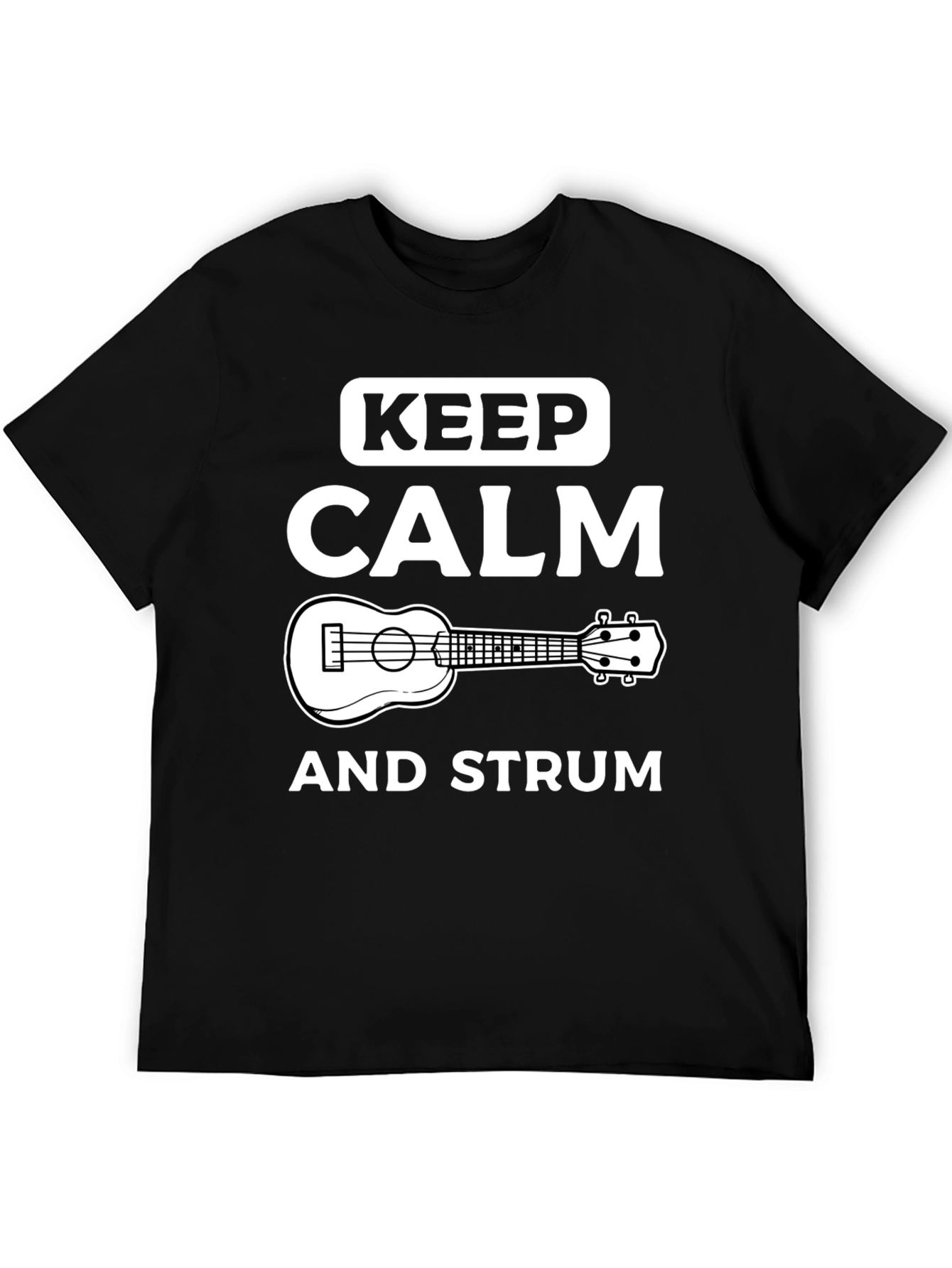 Keep Calm and Strum Ukulele Graphic Tee