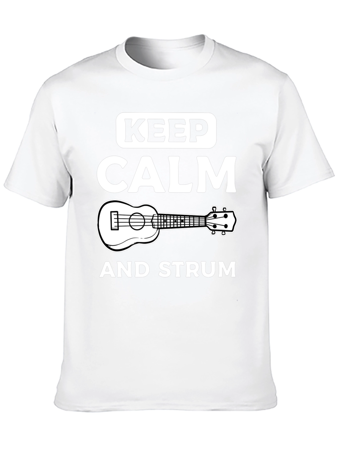 Keep Calm and Strum Ukulele Graphic Tee