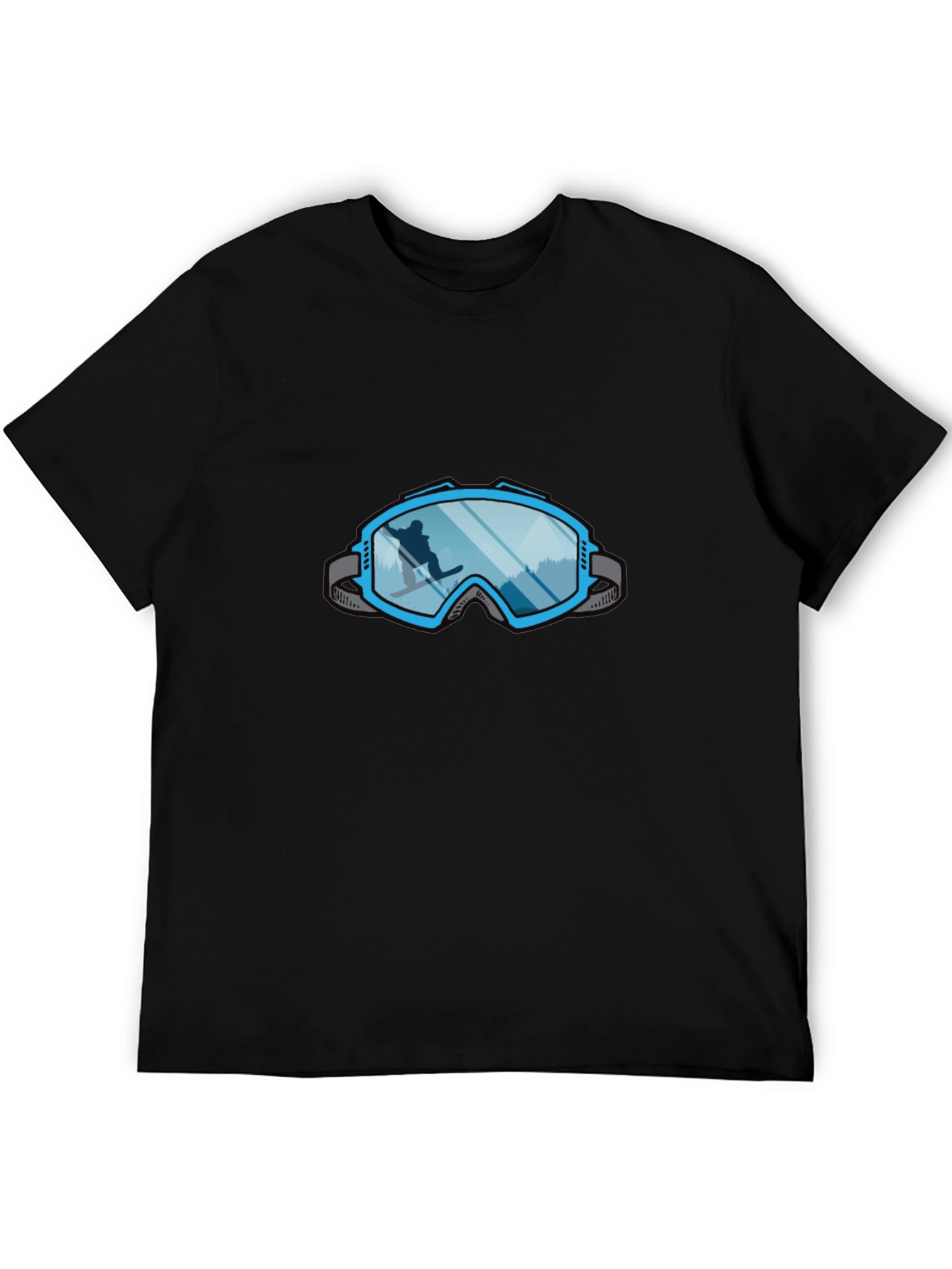 Cool Ski Goggles Graphic Tee - Black