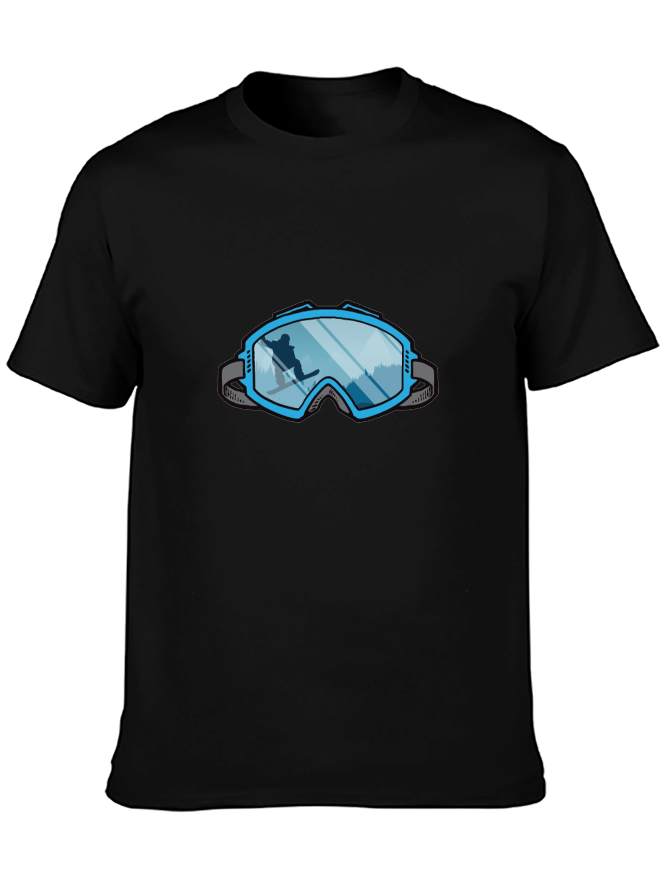 Cool Ski Goggles Graphic Tee - Black