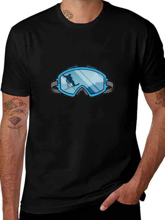 Cool Ski Goggles Graphic Tee - Black