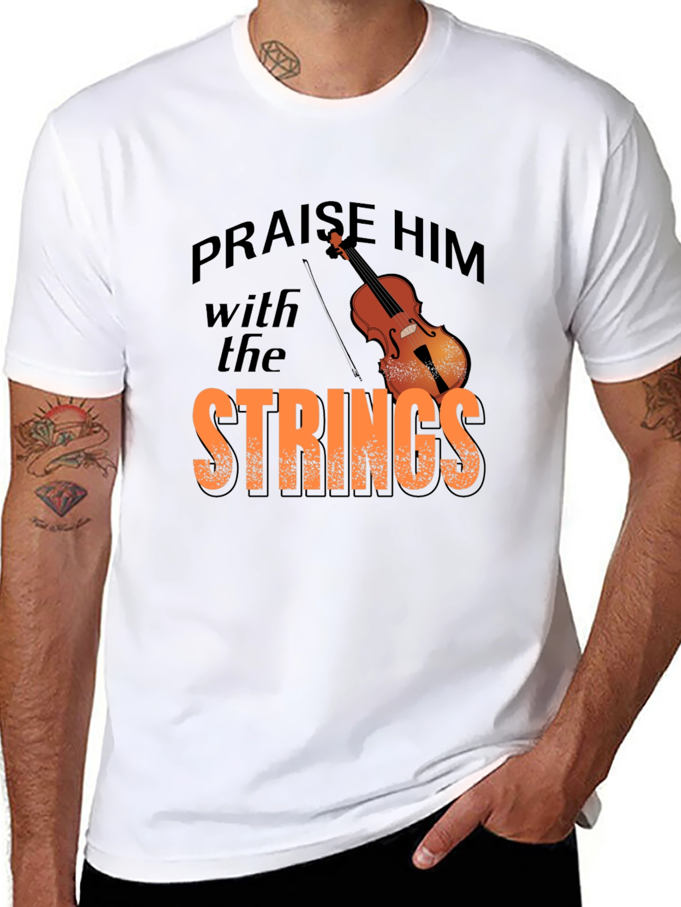 Praise Him With Strings Music T-Shirt