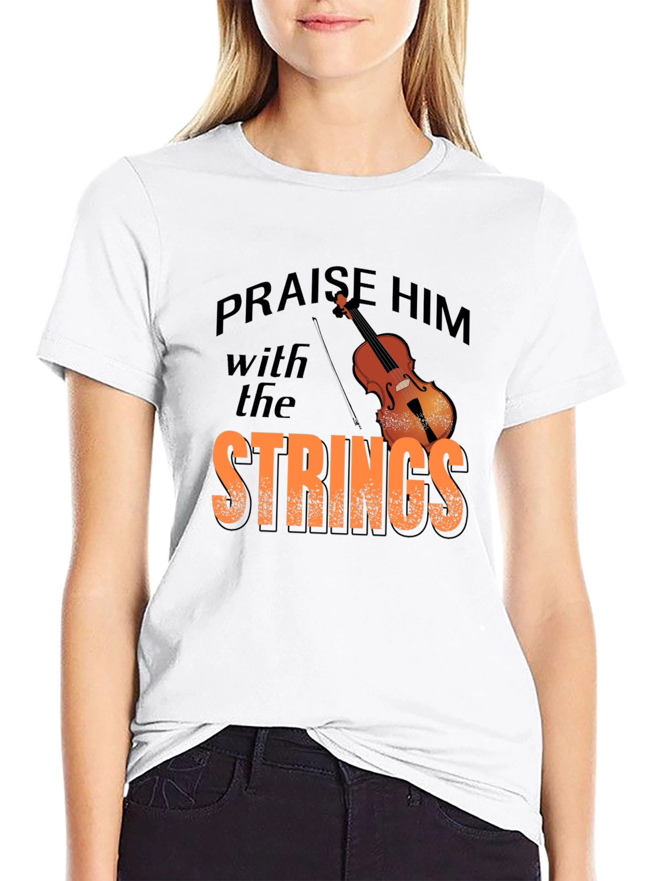 Praise Him With Strings Music T-Shirt