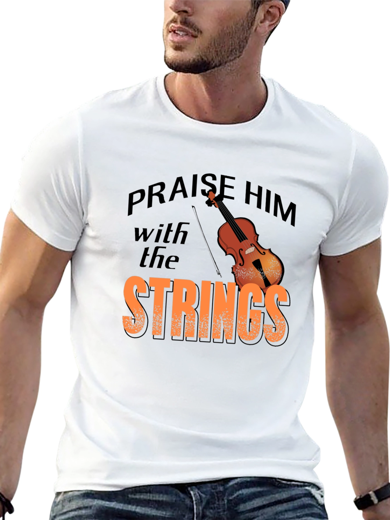 Praise Him With Strings Music T-Shirt