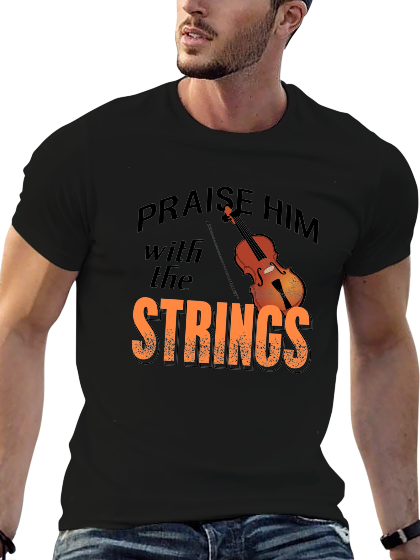 Praise Him With Strings Music T-Shirt